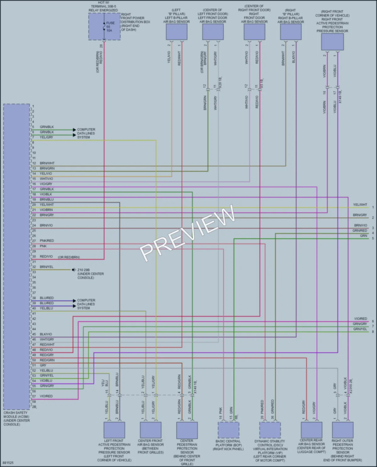 2024 BMW i7 Supplemental Restraints wiring diagram preview
