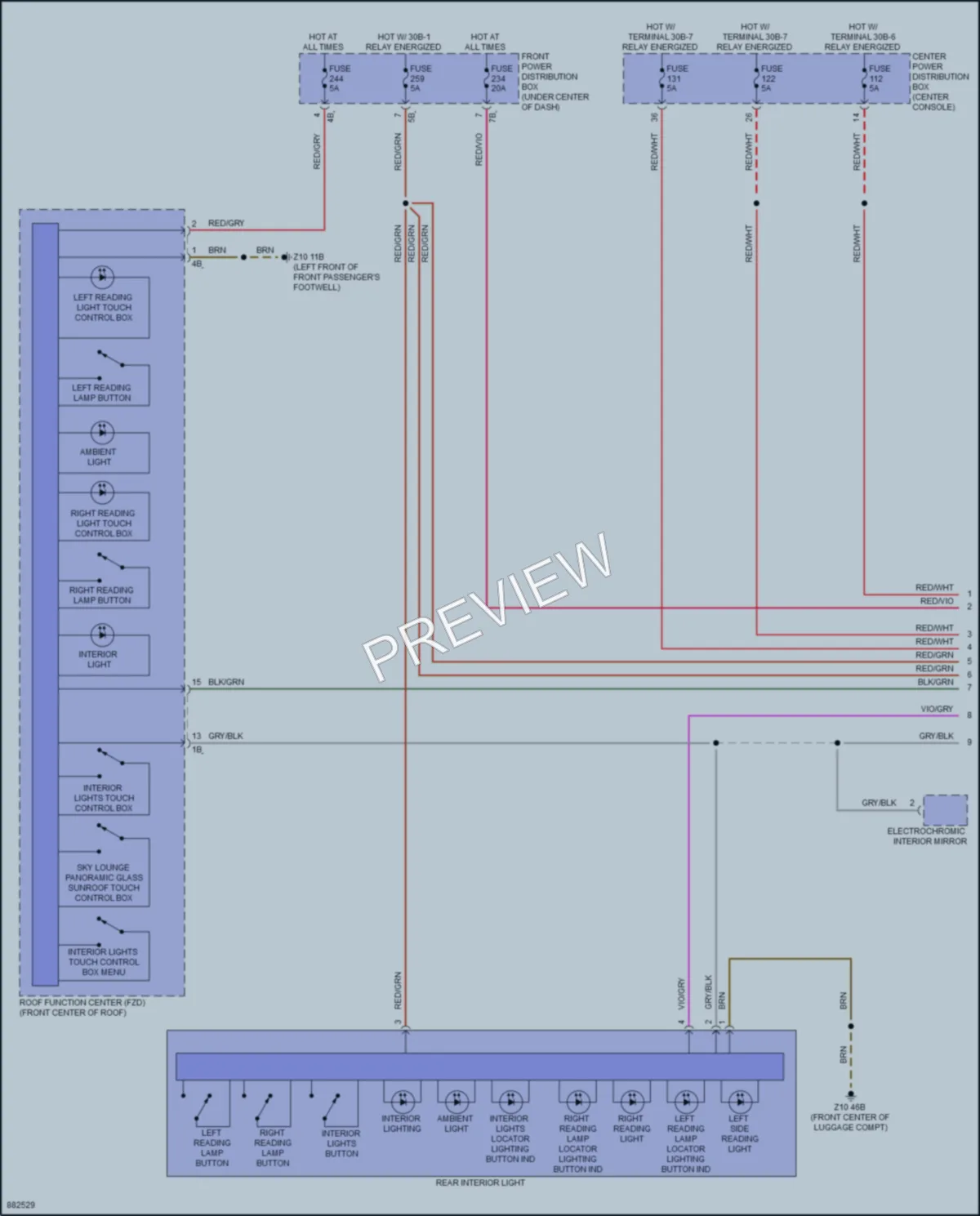 2024 BMW iX Interior Lights wiring diagram preview