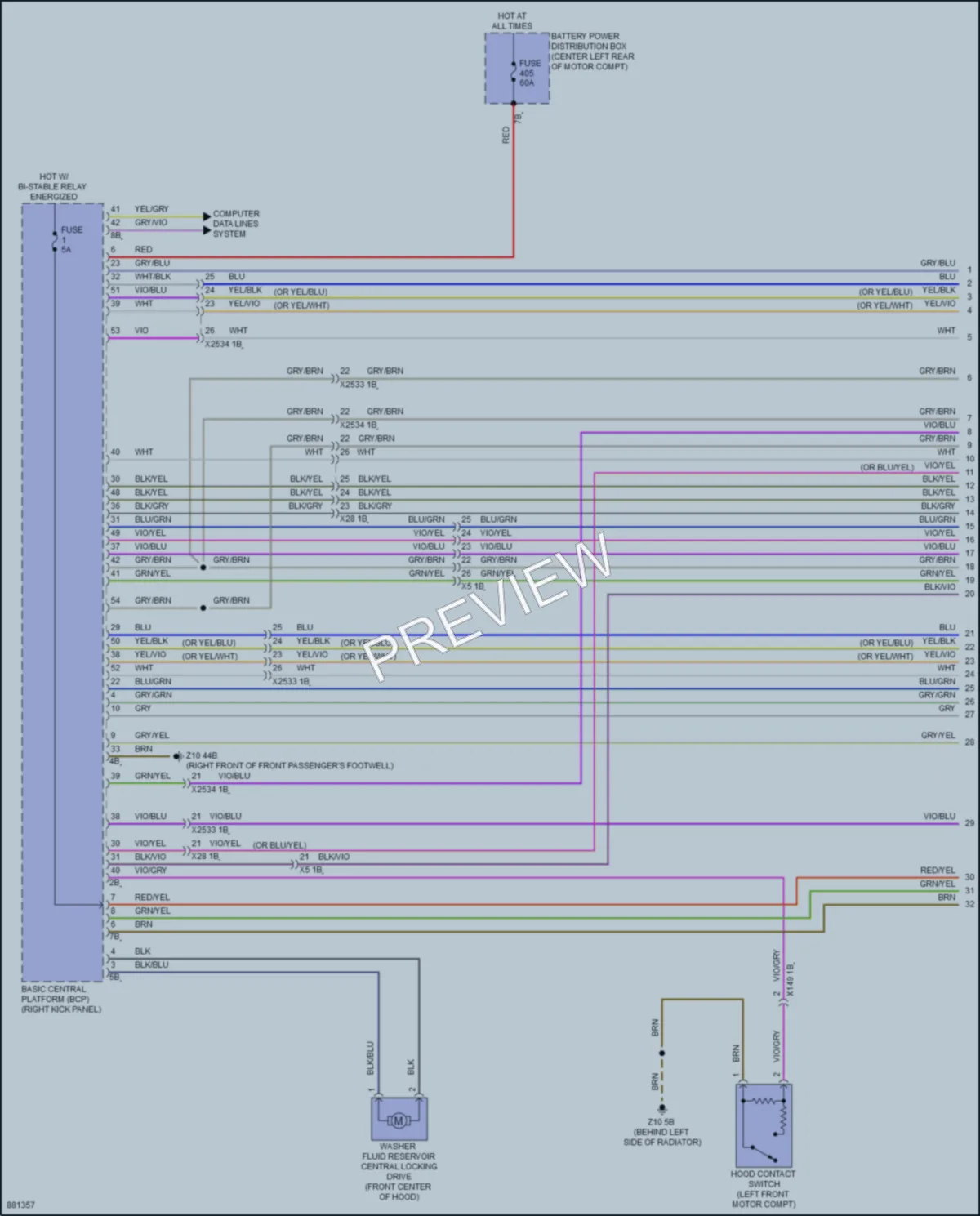 2024 BMW iX Power Door Locks wiring diagram preview