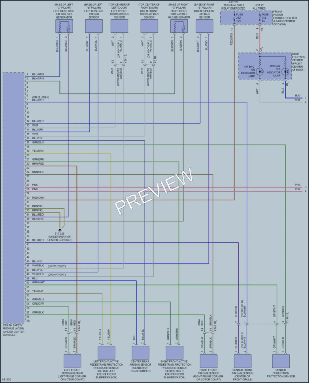 2024 BMW iX Supplemental Restraints wiring diagram preview