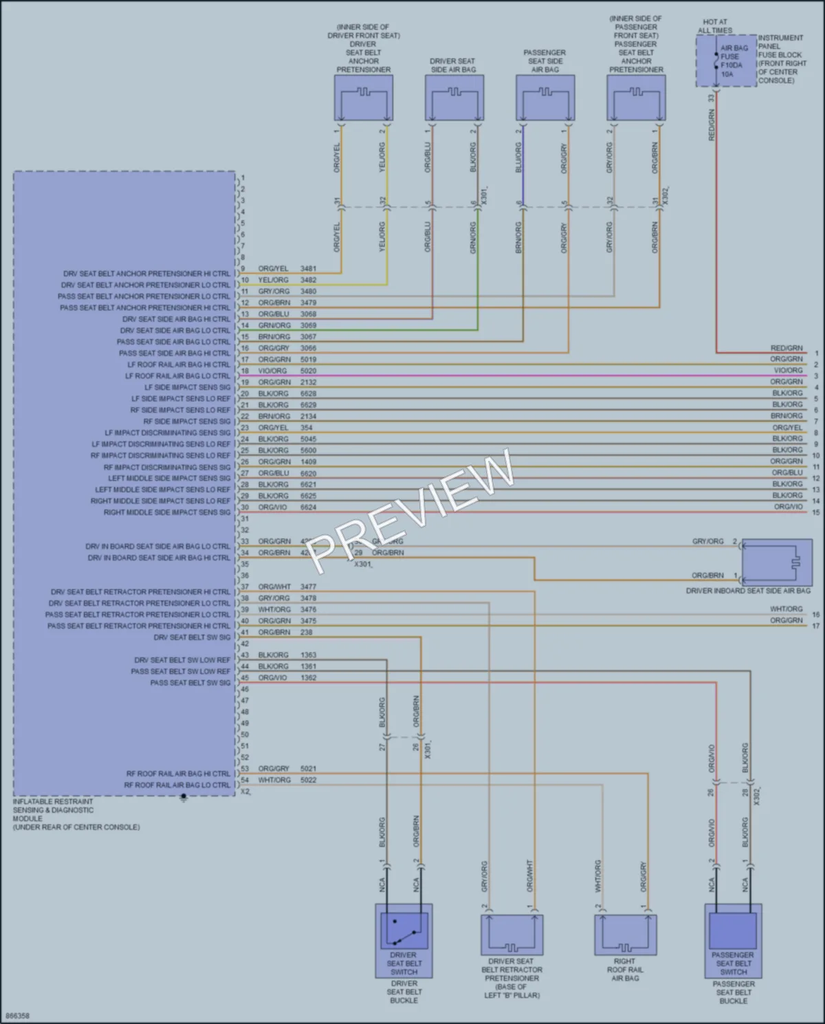 2024 Buick Enclave Supplemental Restraints wiring diagram preview