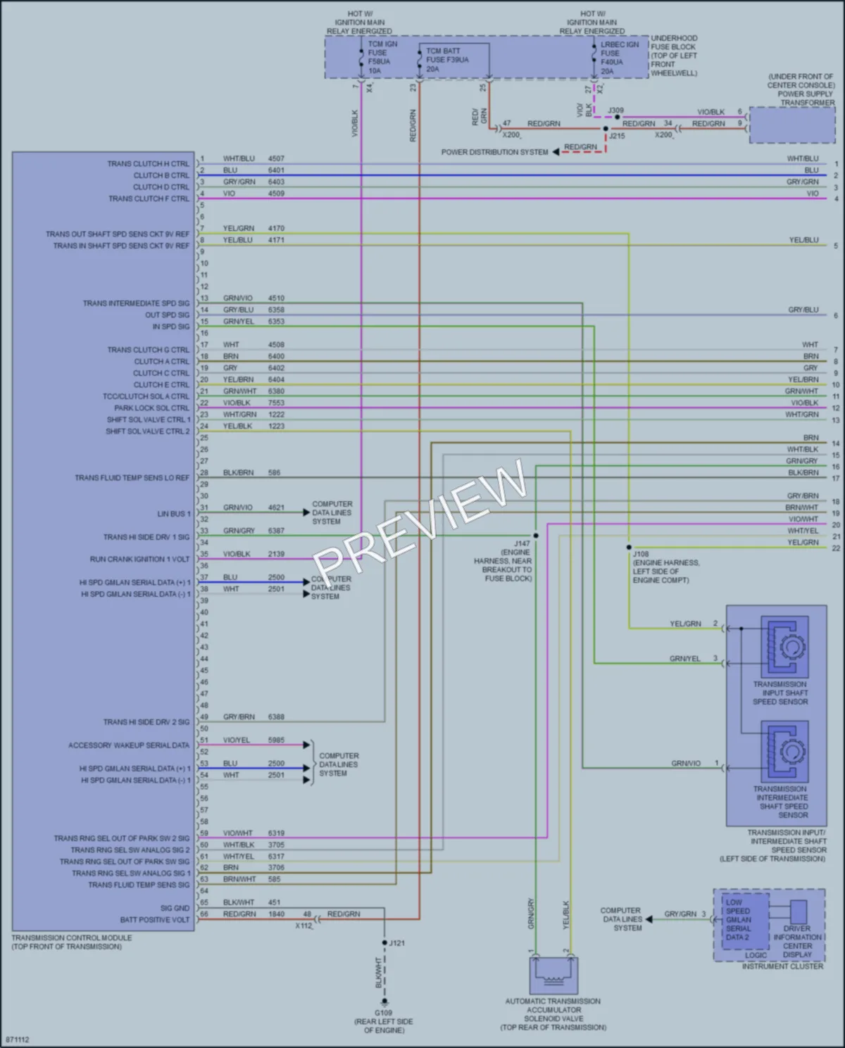2024 Buick Enclave Transmission wiring diagram preview
