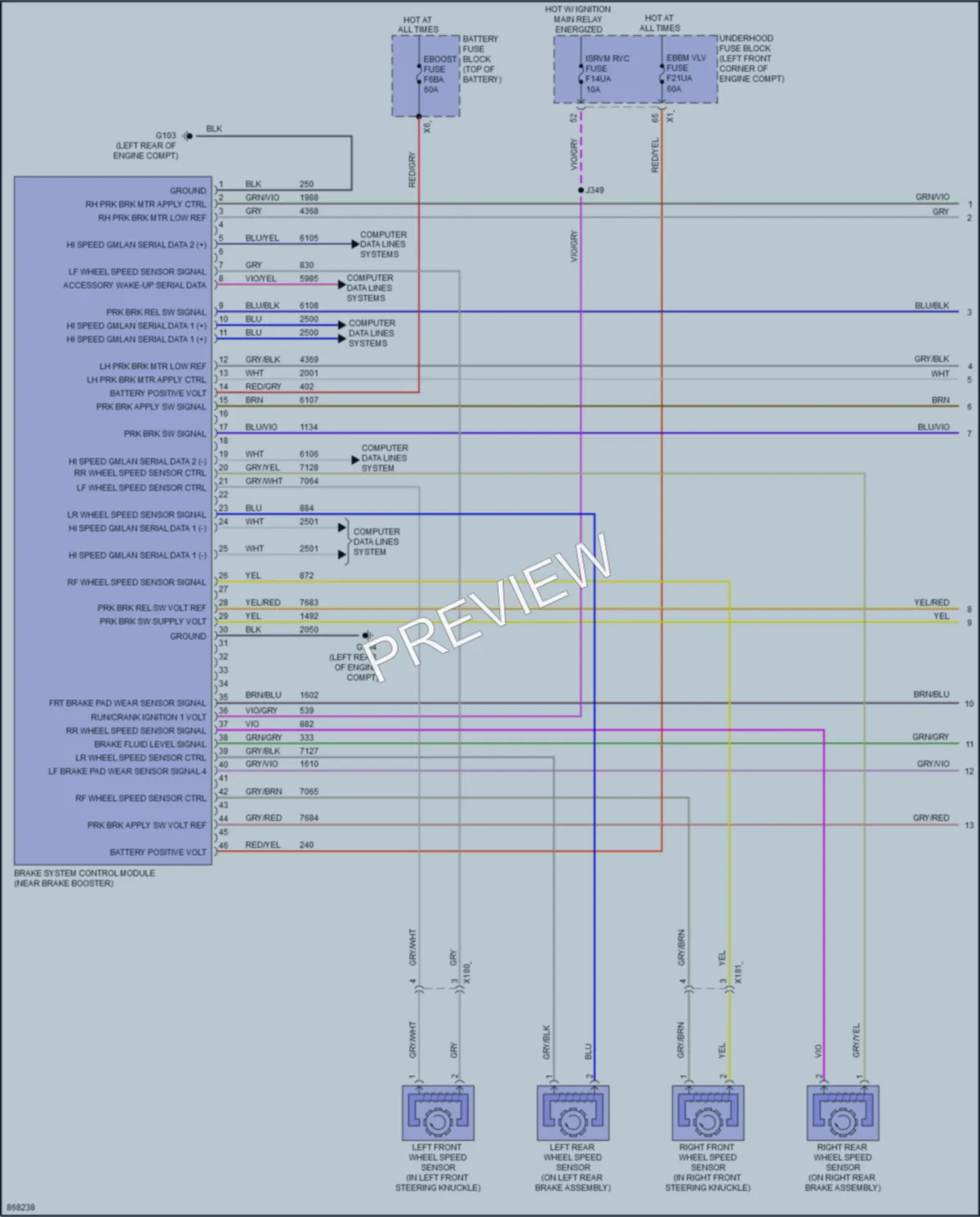 2024 Buick EncoreGX Anti Lock Brakes wiring diagram preview