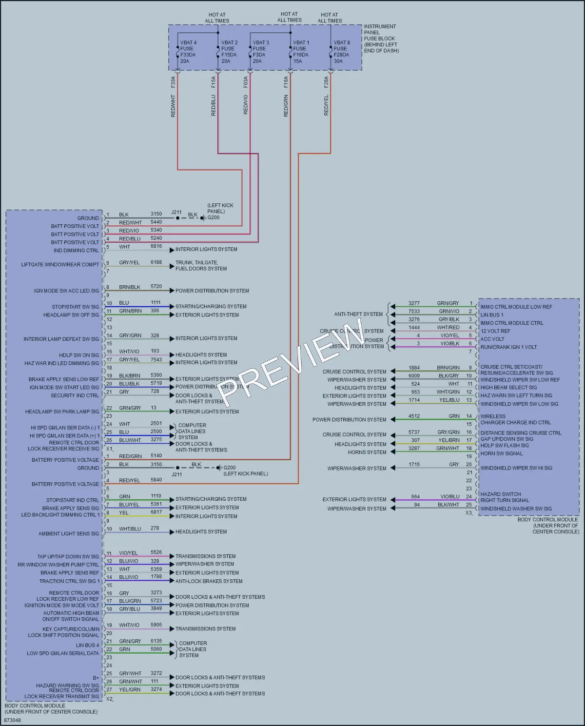 2024 Buick EncoreGX Body Control Modules wiring diagram preview