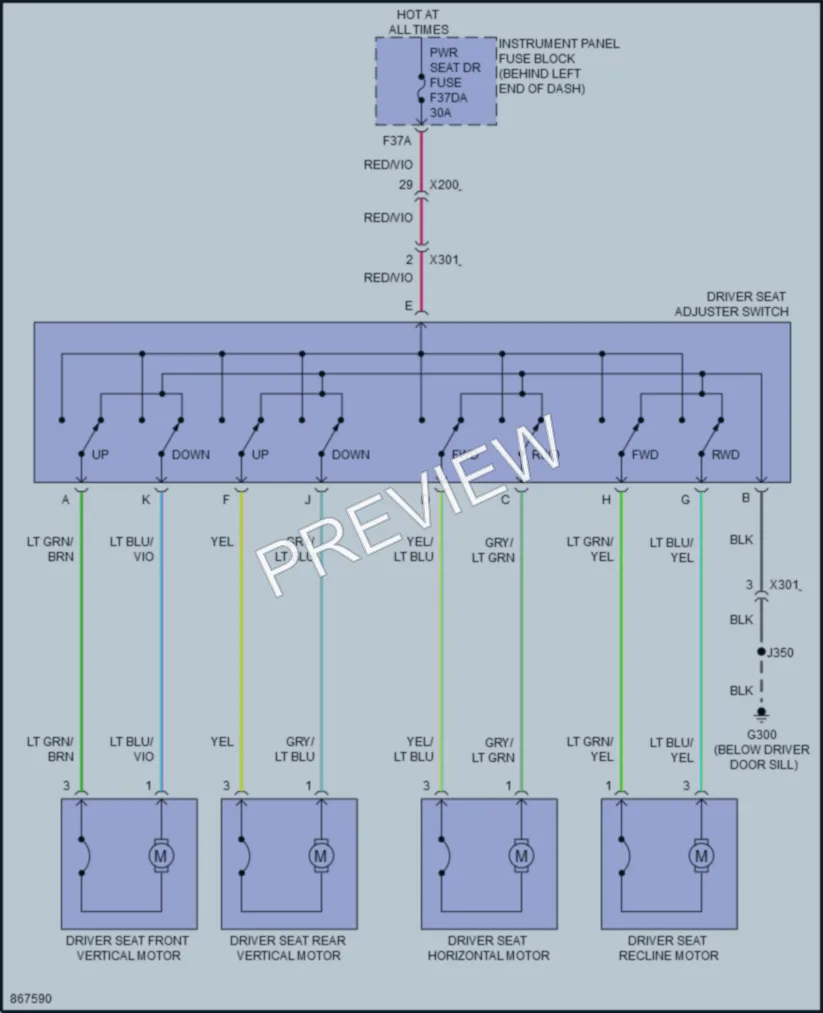 2024 Buick EncoreGX Power Seats wiring diagram preview
