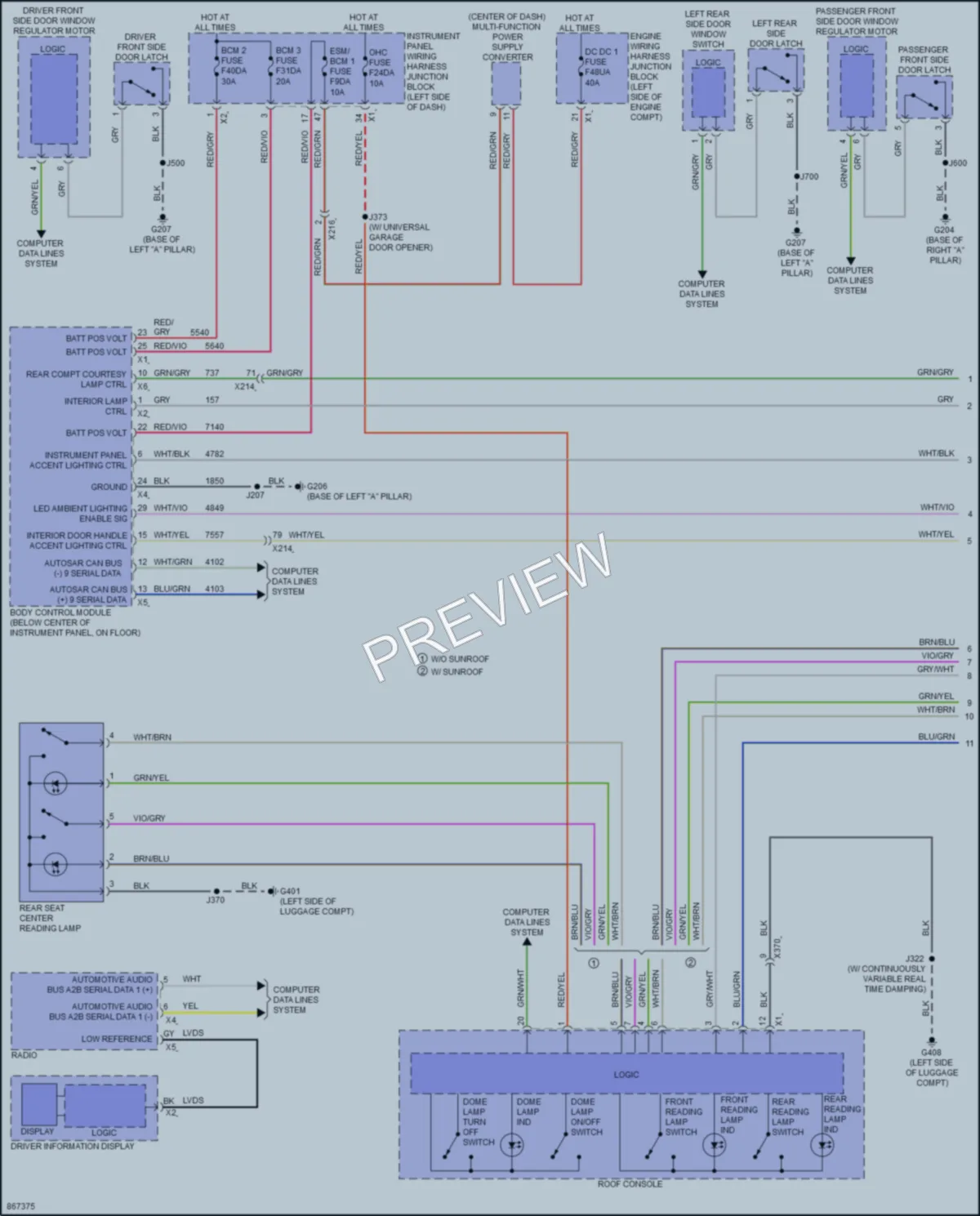 2024 Buick Envision Interior Lights wiring diagram preview