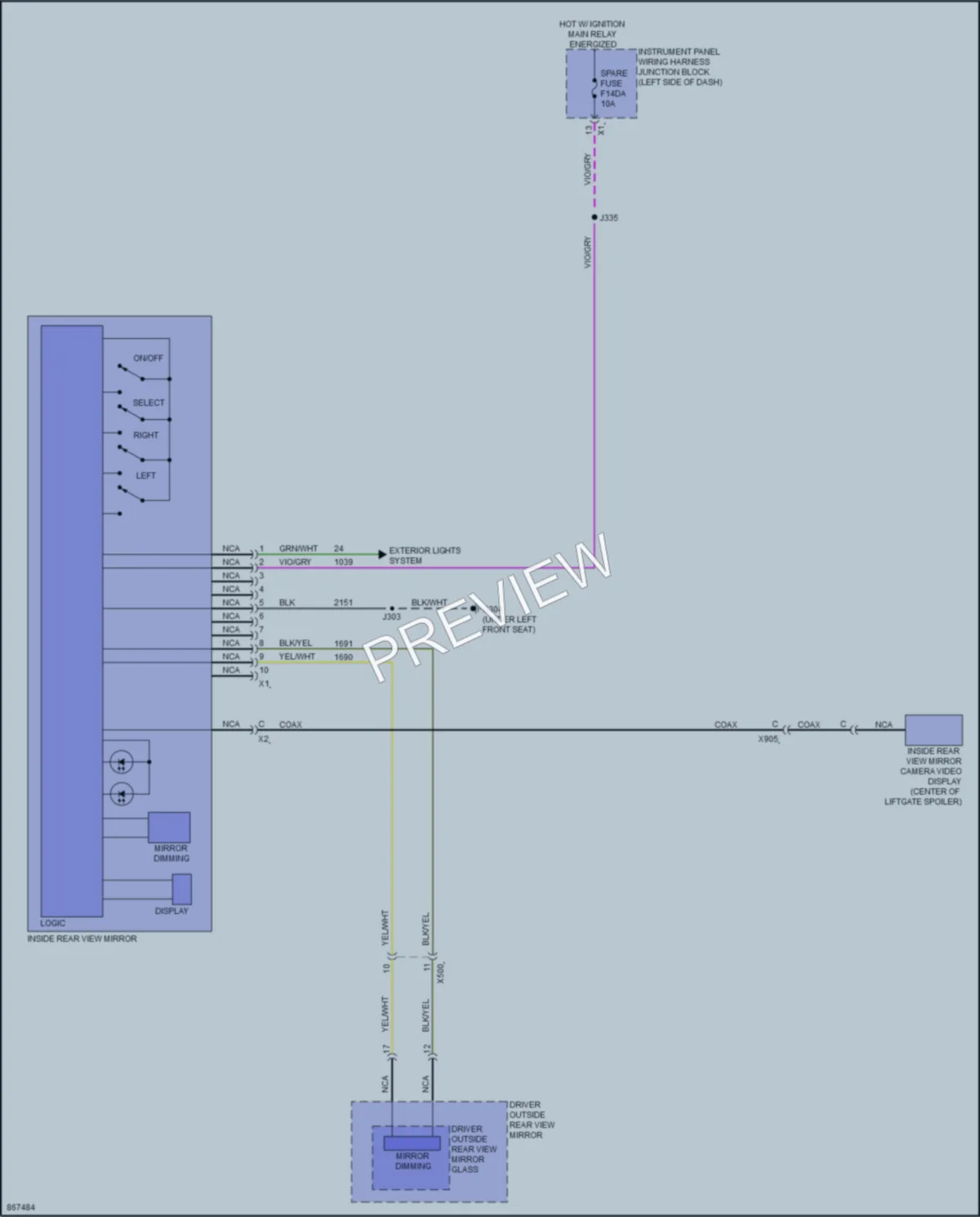 2024 Buick Envision Power Mirrors wiring diagram preview