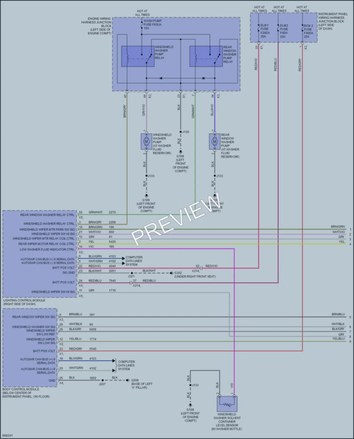 2024 Buick Envision Wiper Washer wiring diagram preview
