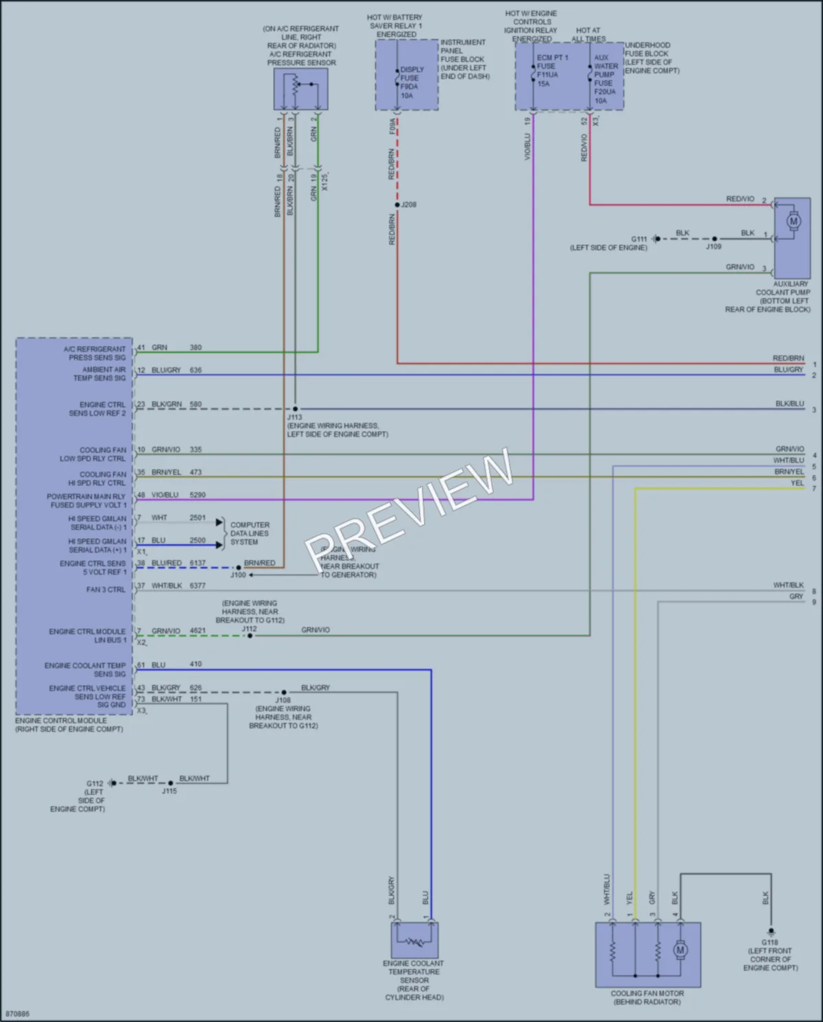 2024 Buick Envista Cooling Fan wiring diagram preview