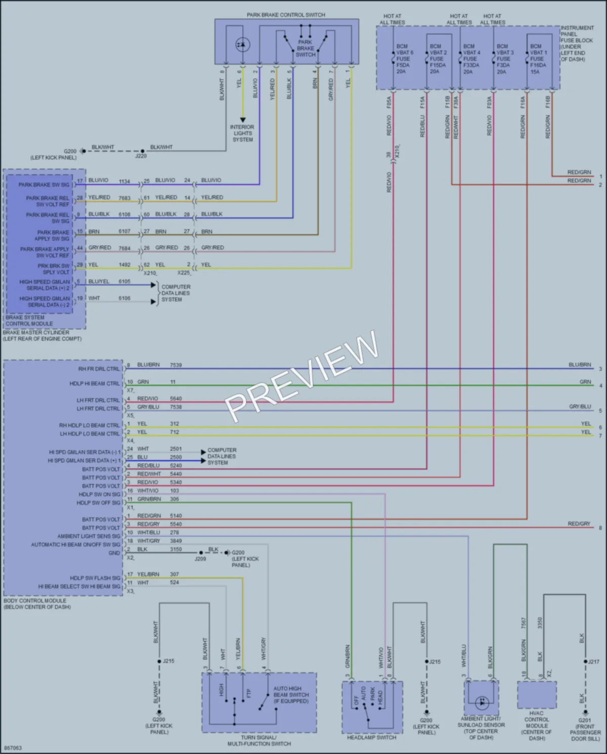2024 Buick Envista Headlights wiring diagram preview