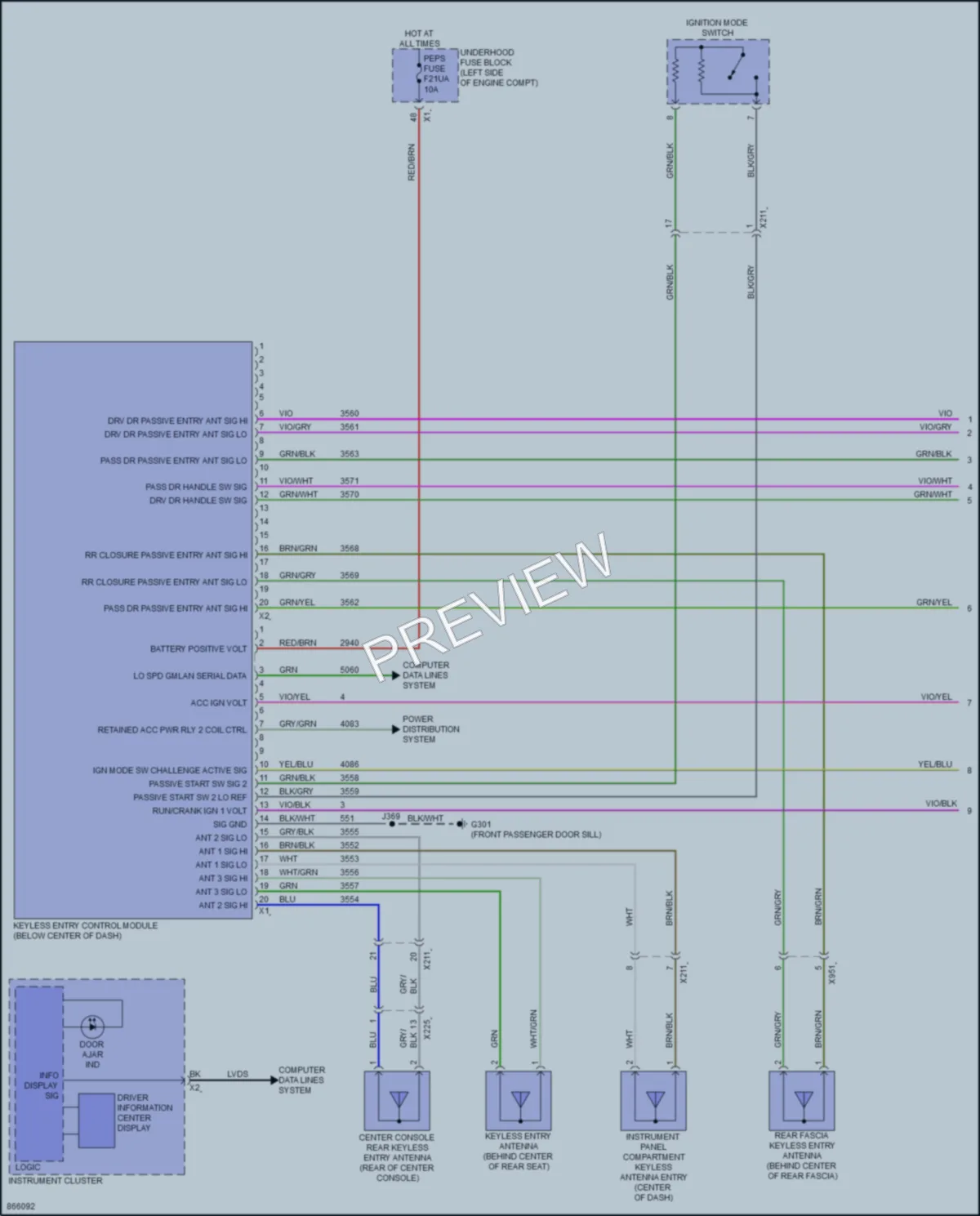 2024 Buick Envista Power Door Locks wiring diagram preview
