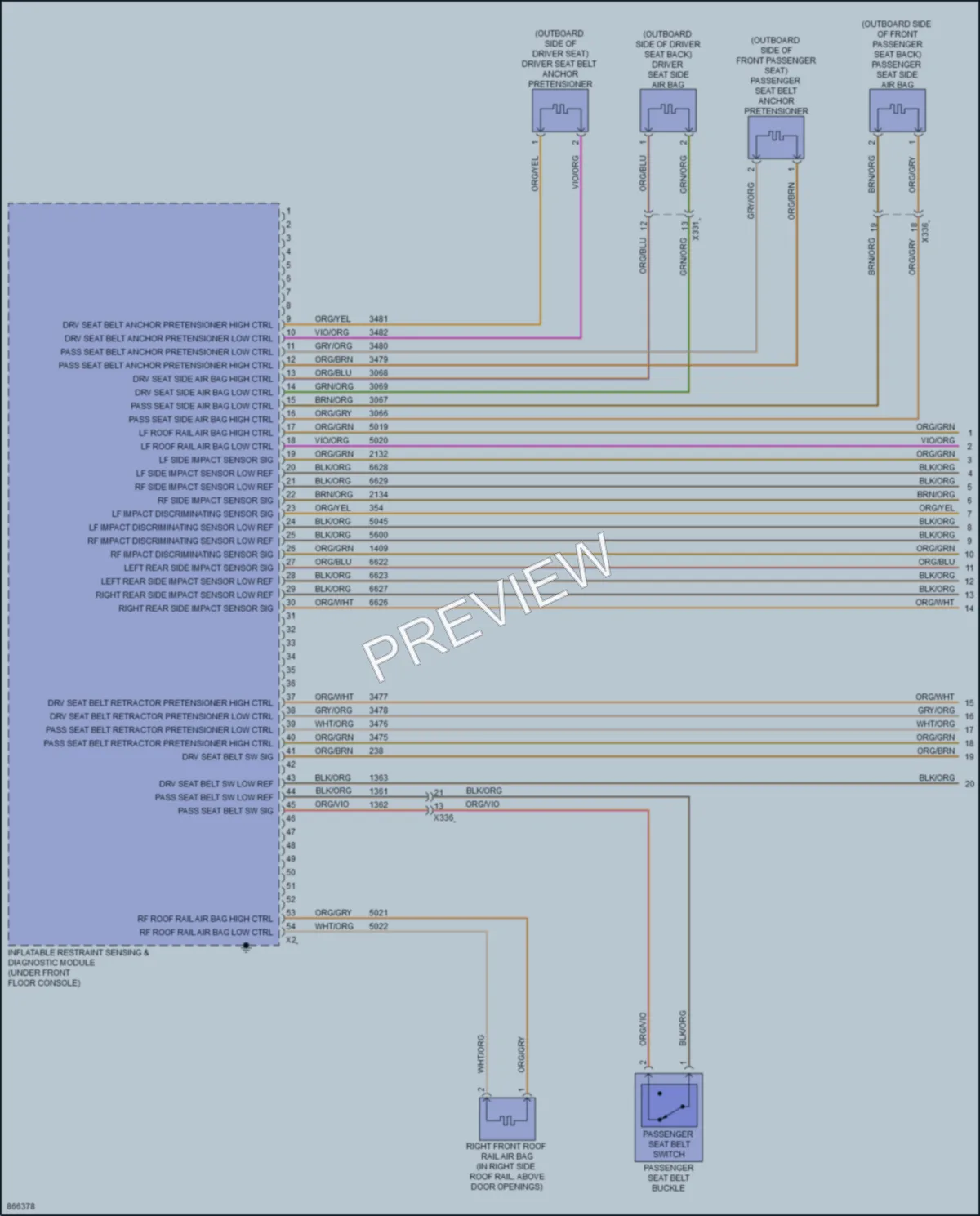 2024 Buick Envista Supplemental Restraints wiring diagram preview