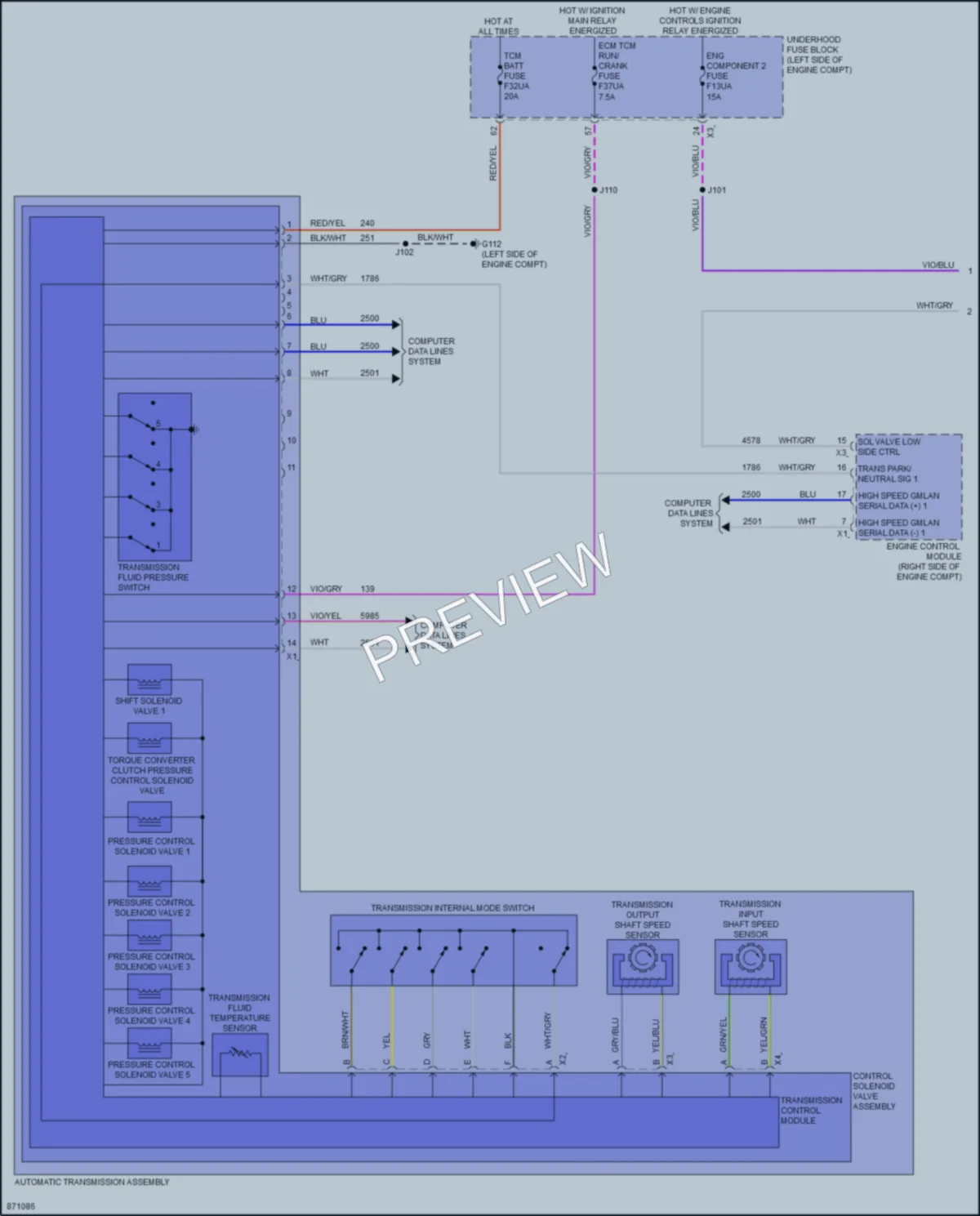2024 Buick Envista Transmission wiring diagram preview