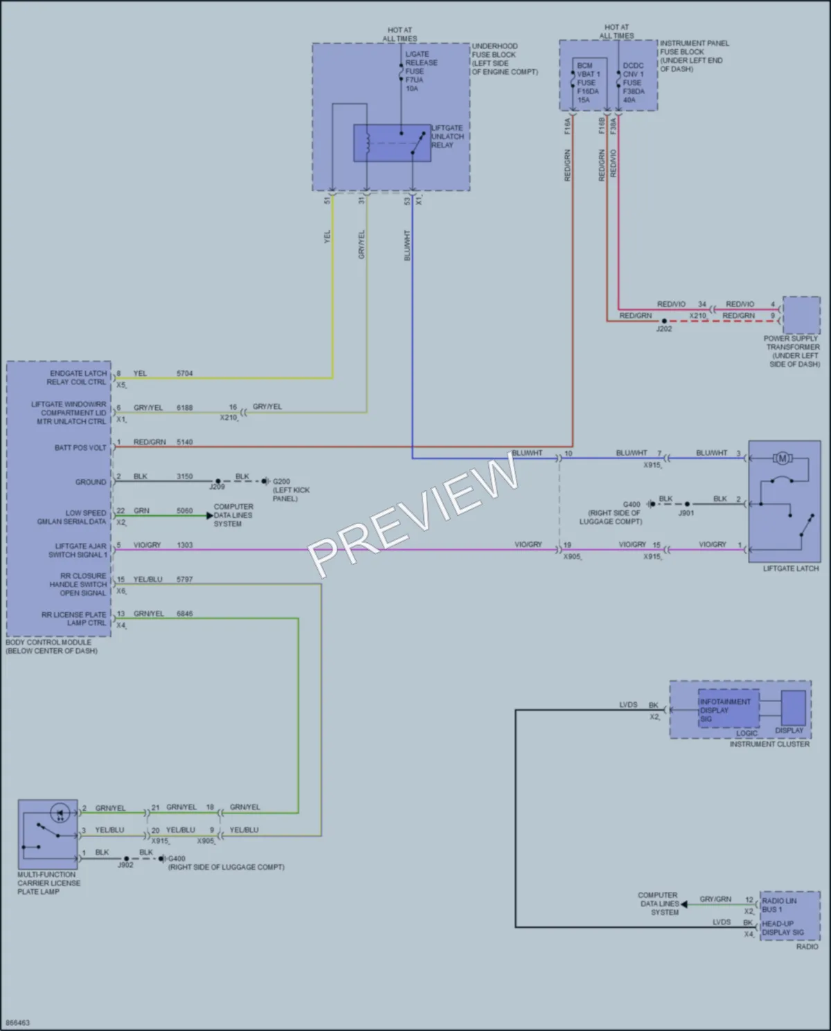 2024 Buick Envista Trunk Tailgate Fuel Door wiring diagram preview
