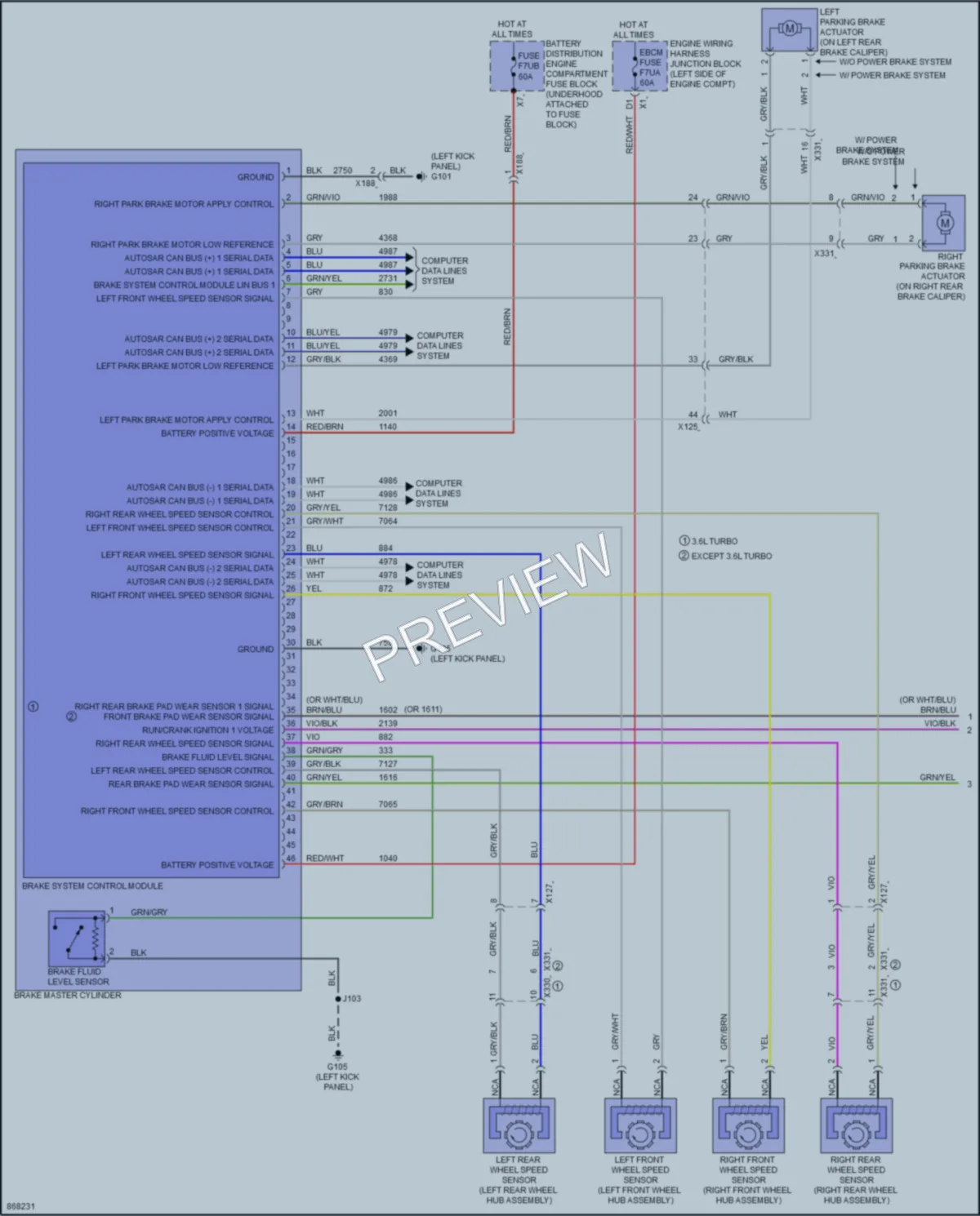 2024 Cadillac CT4 Anti Lock Brakes Wiring Diagrams protected preview