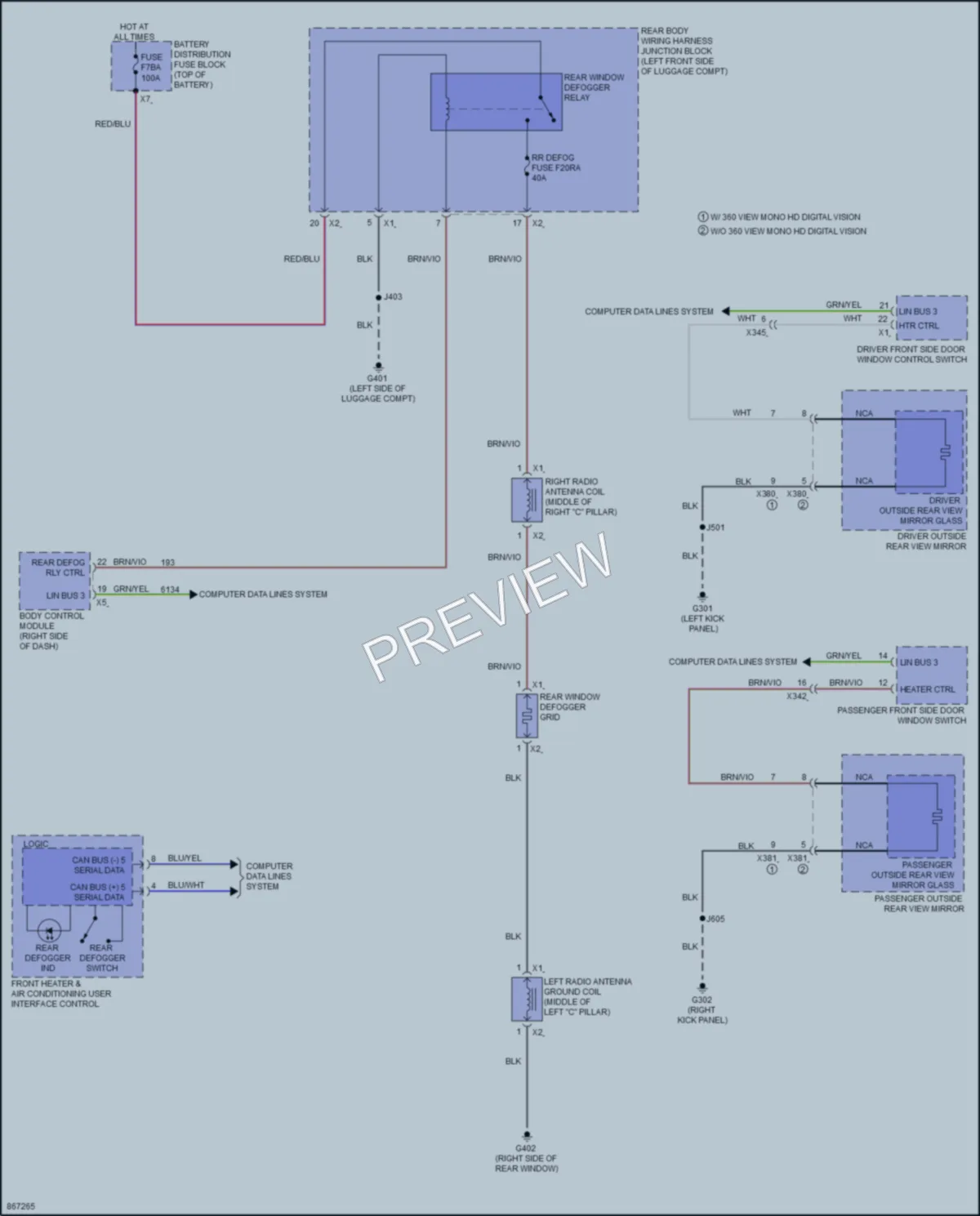2024 Cadillac CT4 Defoggers Wiring Diagrams protected preview