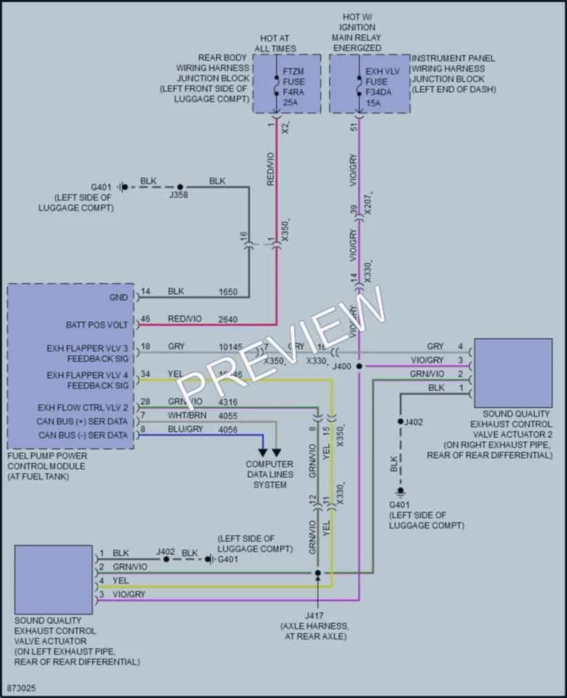 2024 Cadillac CT4 Electronic Muffler Wiring Diagrams protected preview