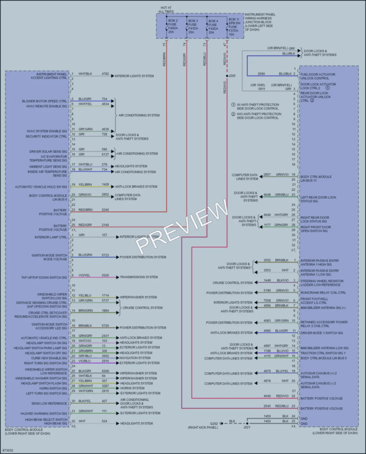 2024 Cadillac CT5 Body Control Modules wiring diagram preview
