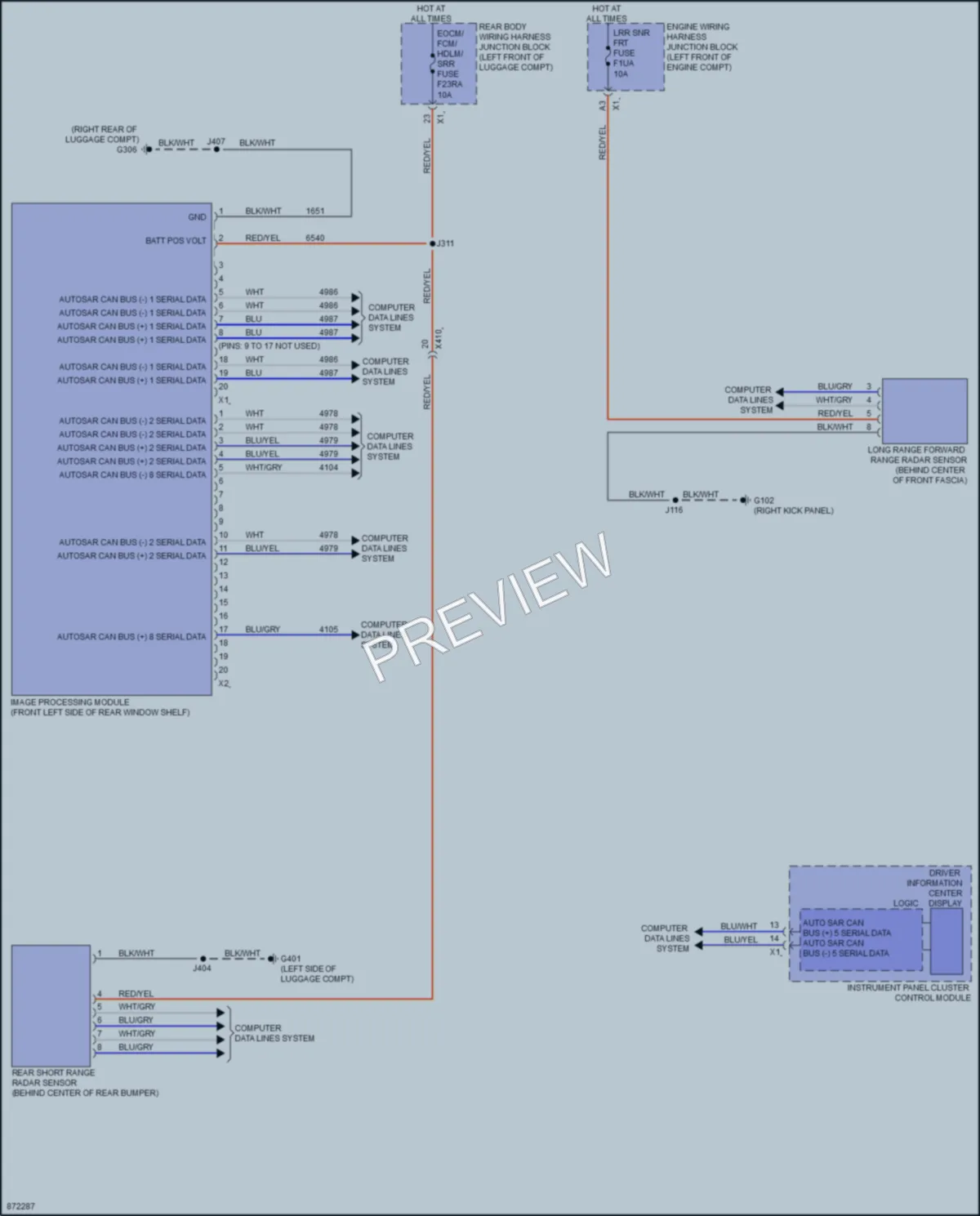 2024 Cadillac CT5 Instrument Cluster wiring diagram preview