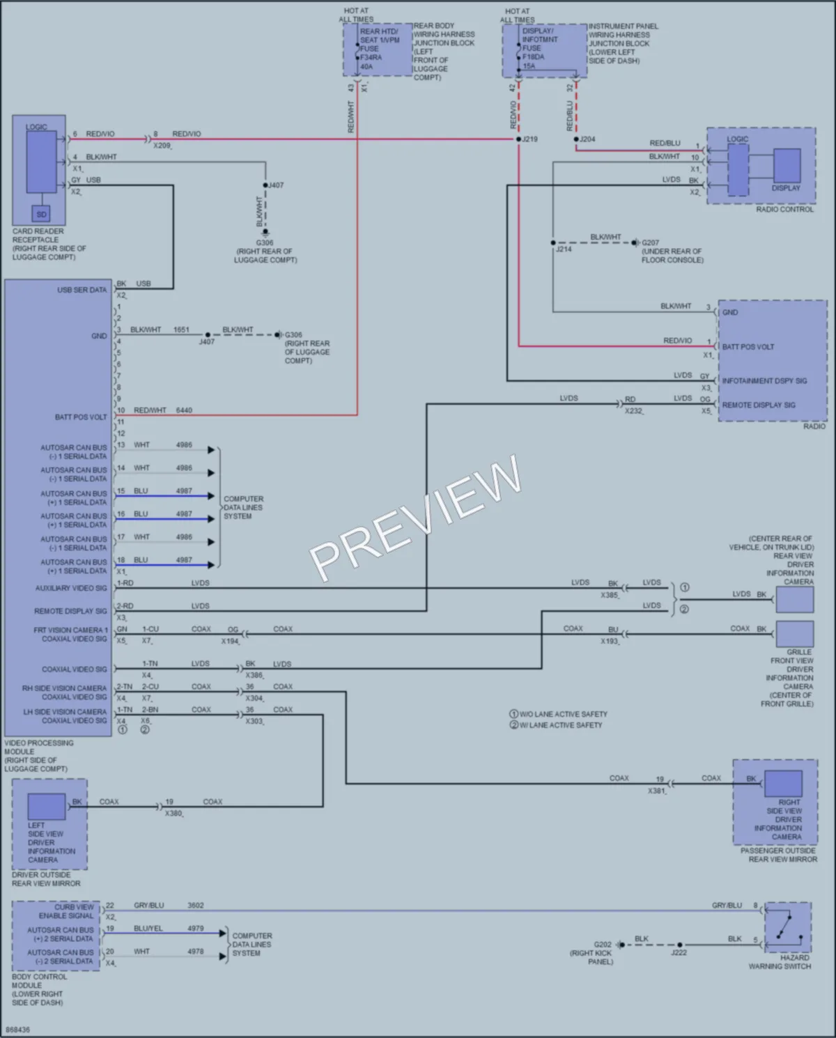 2024 Cadillac CT5 Navigation wiring diagram preview