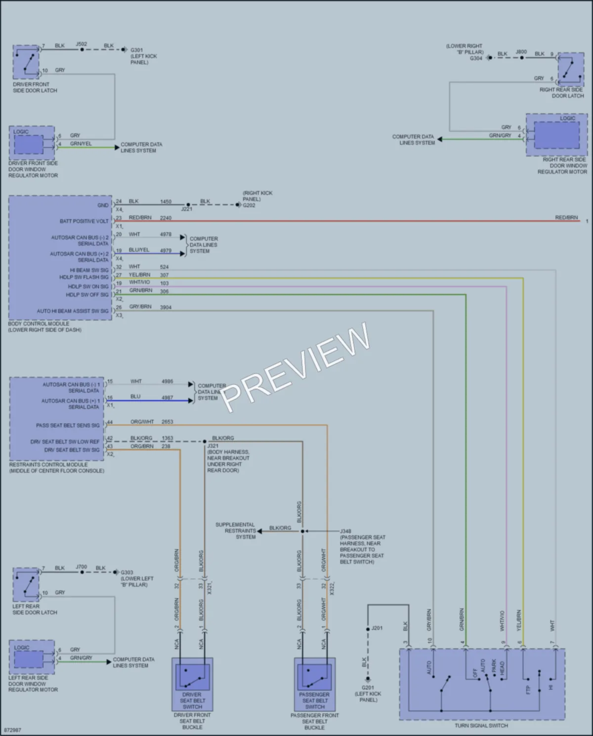 2024 Cadillac CT5 Warning Systems wiring diagram preview