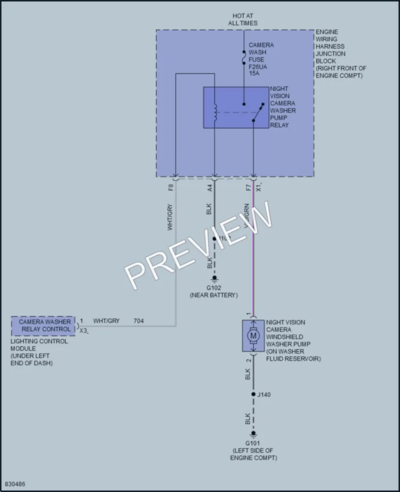 2024 Cadillac Escalade Wiper Washer wiring diagram preview