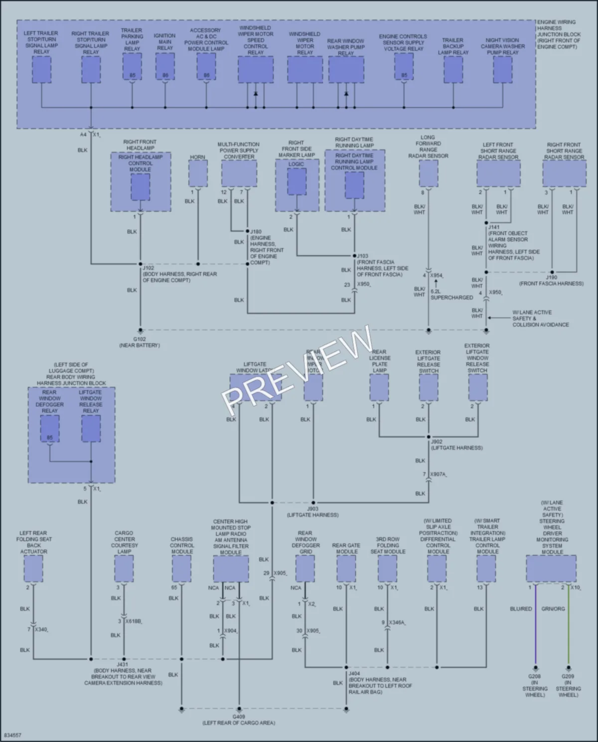2024 Cadillac EscaladeESV Ground Distribution wiring diagram preview