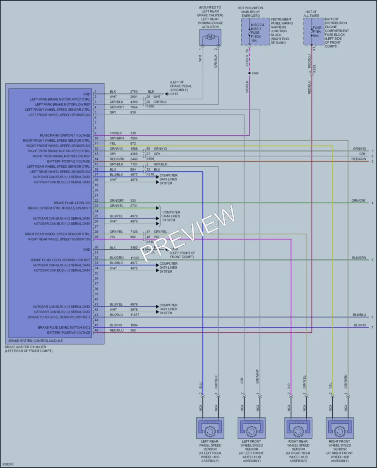 2024 Cadillac Lyriq Anti Lock Brakes wiring diagram preview