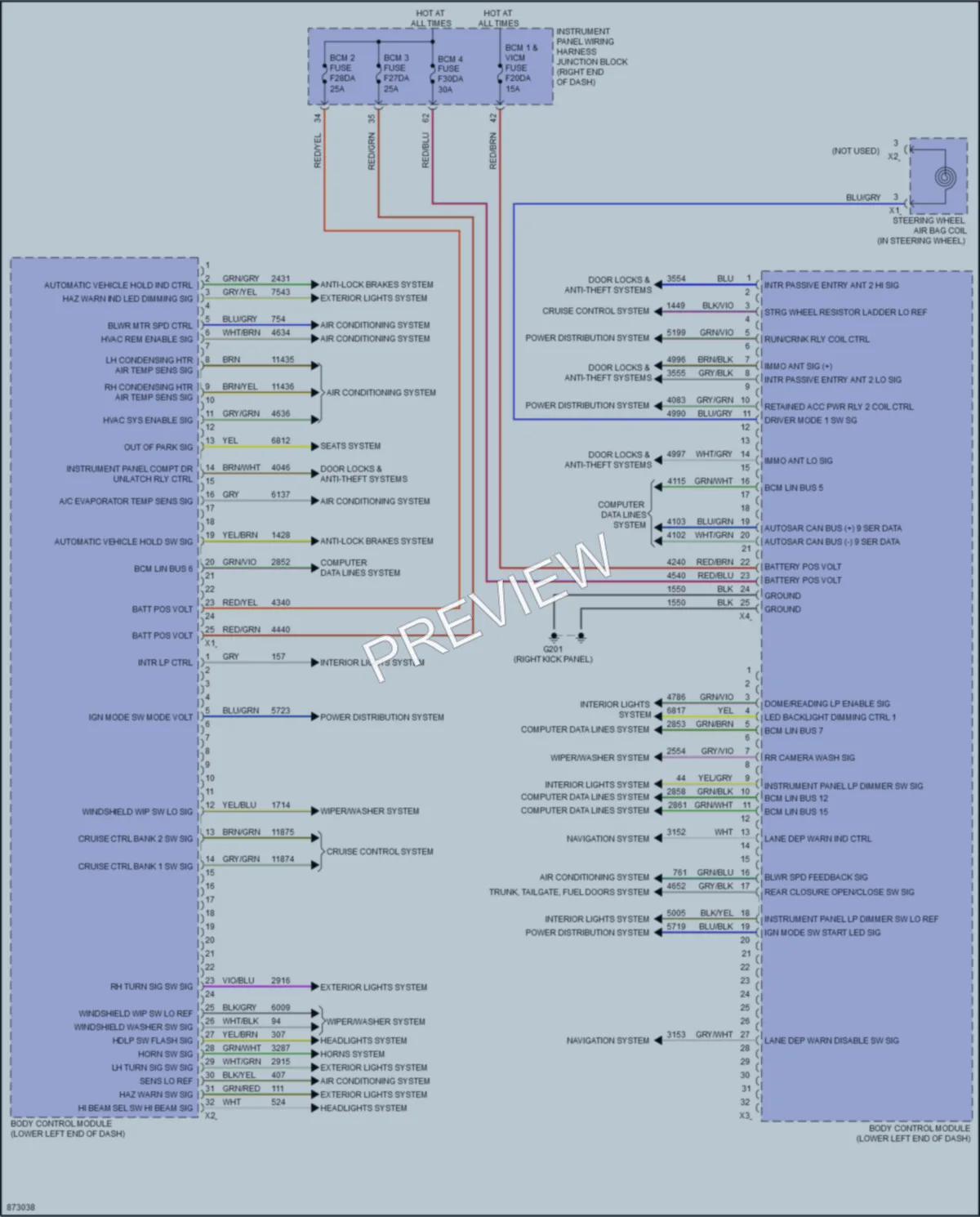 2024 Cadillac Lyriq Body Control Modules wiring diagram preview