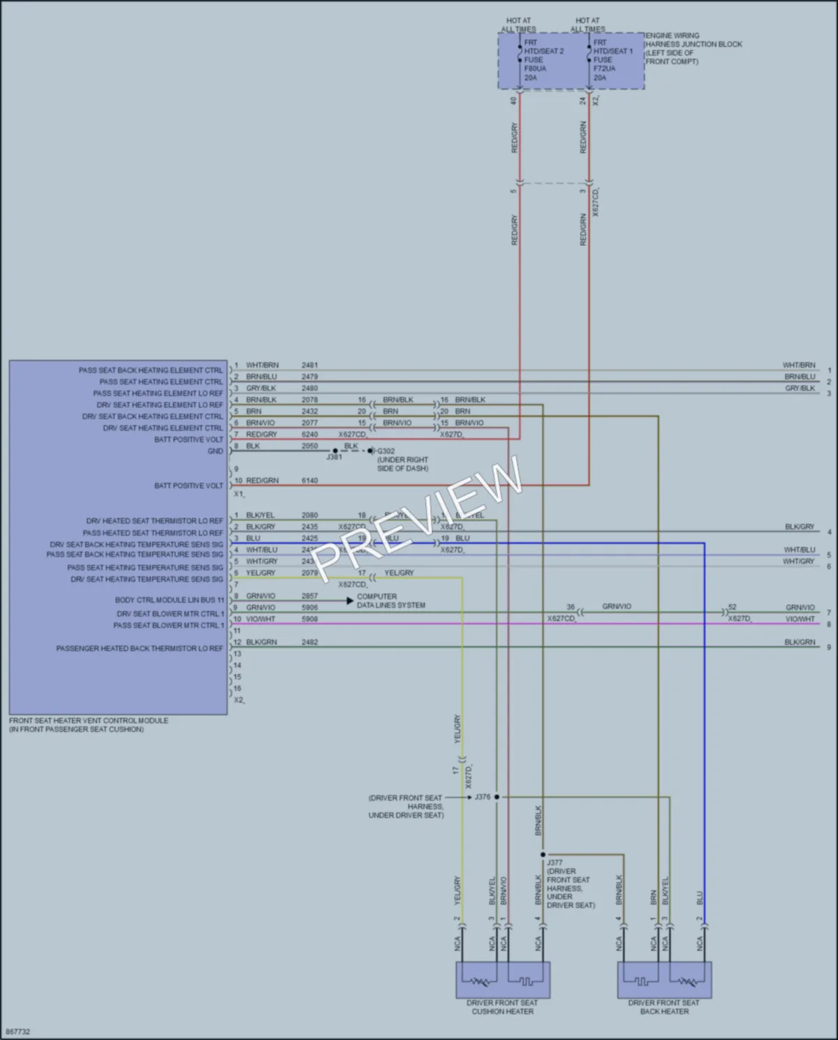 2024 Cadillac Lyriq Power Seats wiring diagram preview