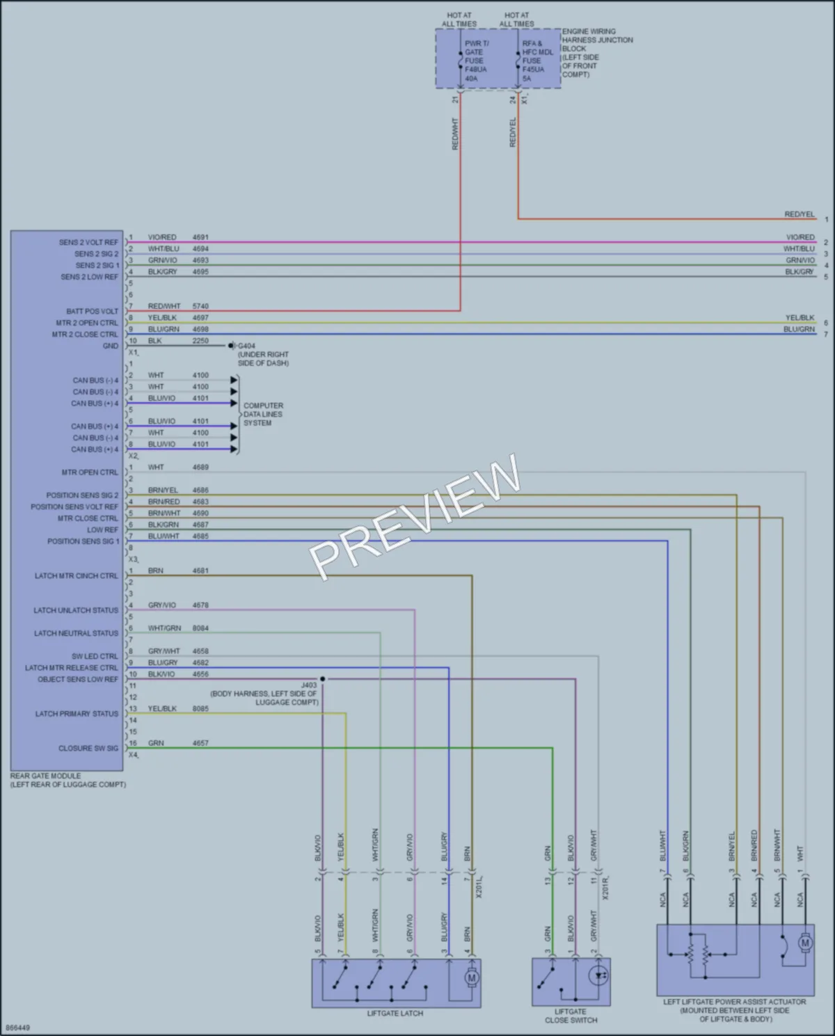 2024 Cadillac Lyriq Trunk Tailgate Fuel Door wiring diagram preview