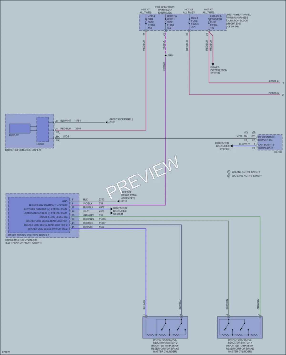 2024 Cadillac Lyriq Warning Systems wiring diagram preview
