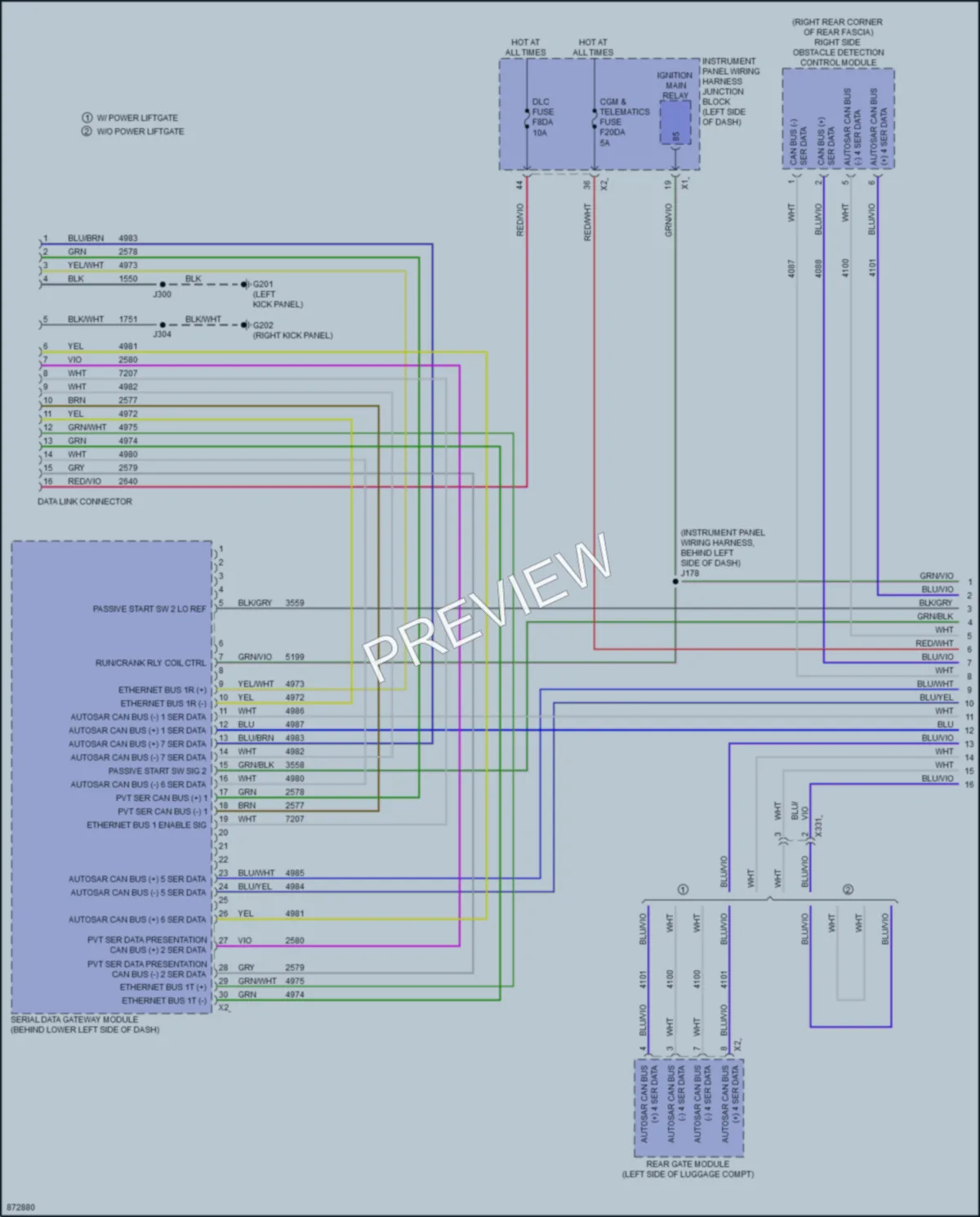 2024 Cadillac XT4 Computer Data Lines wiring diagram preview