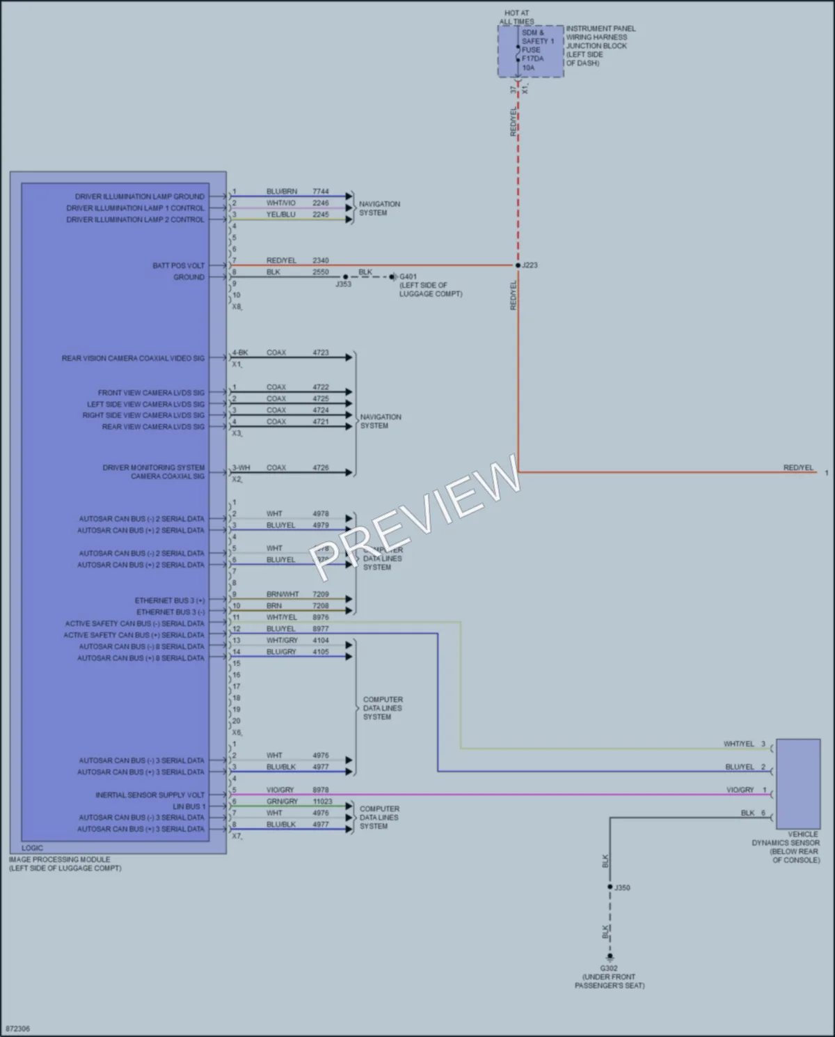 2024 Cadillac XT4 Instrument Cluster wiring diagram preview