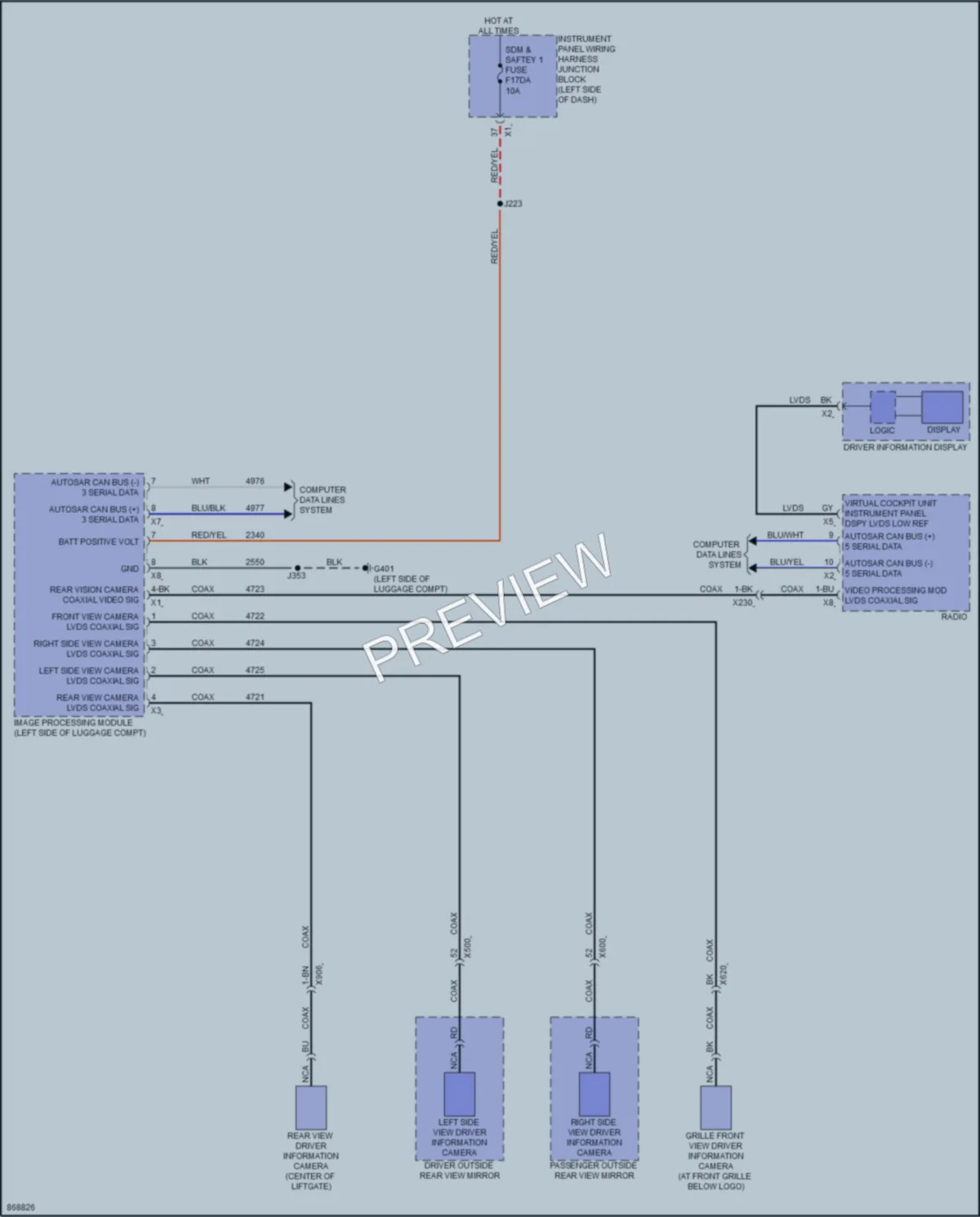 2024 Cadillac XT4 Navigation wiring diagram preview