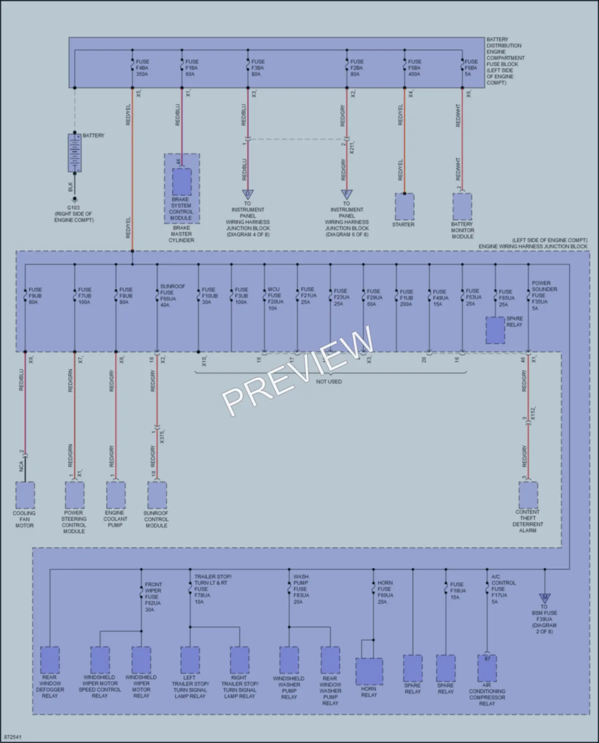 2024 Cadillac XT4 Power Distribution wiring diagram preview