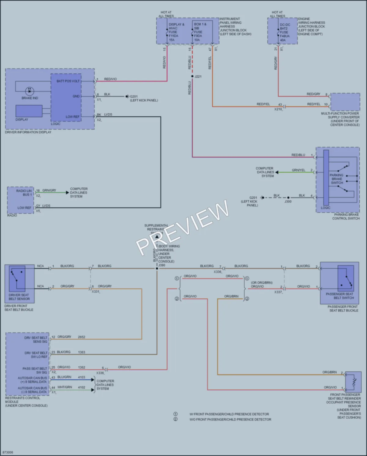 2024 Cadillac XT4 Warning Systems wiring diagram preview