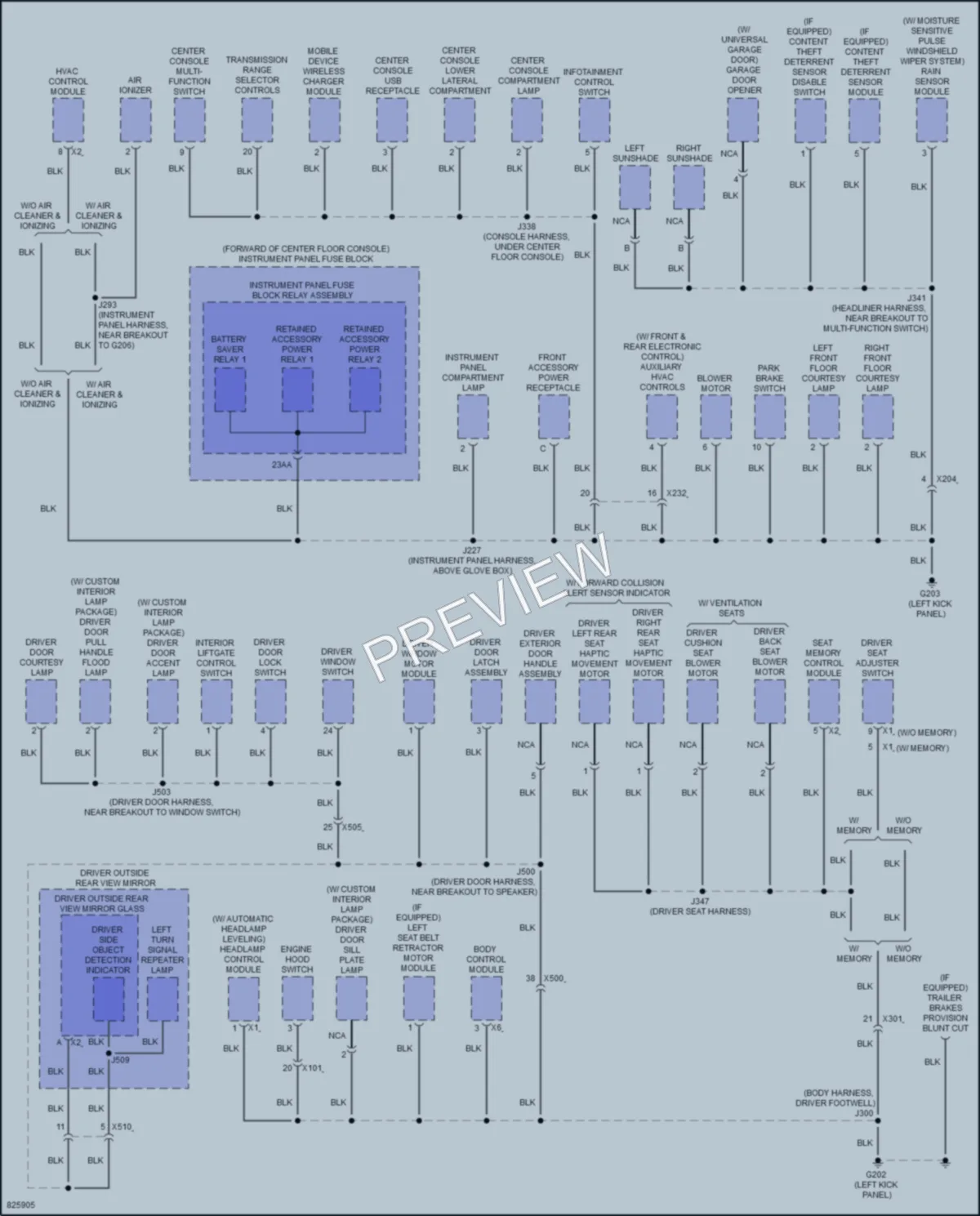 2024 Cadillac XT5 Ground Distribution wiring diagram preview