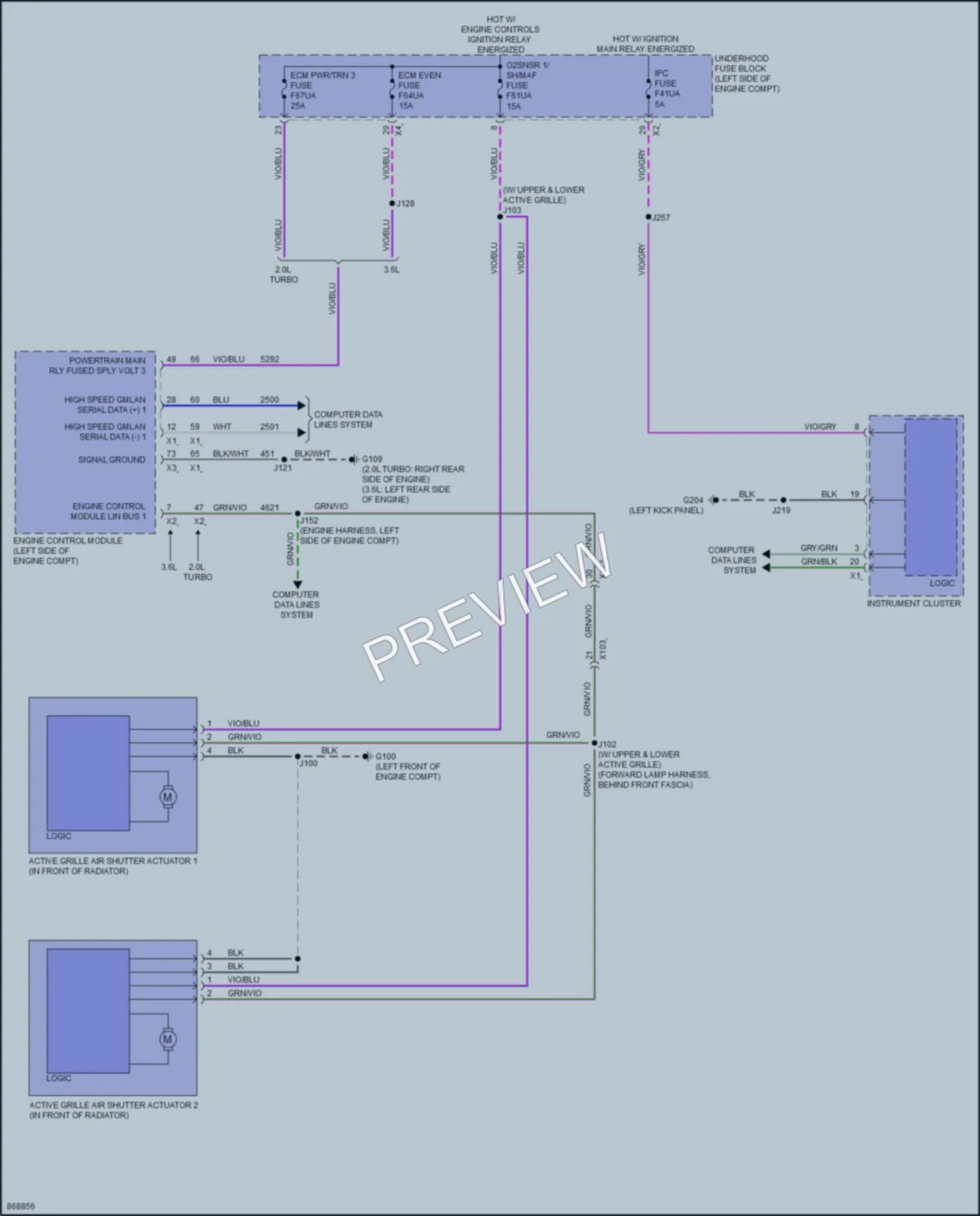 2024 Cadillac XT6 Active Bodyworks wiring diagram preview