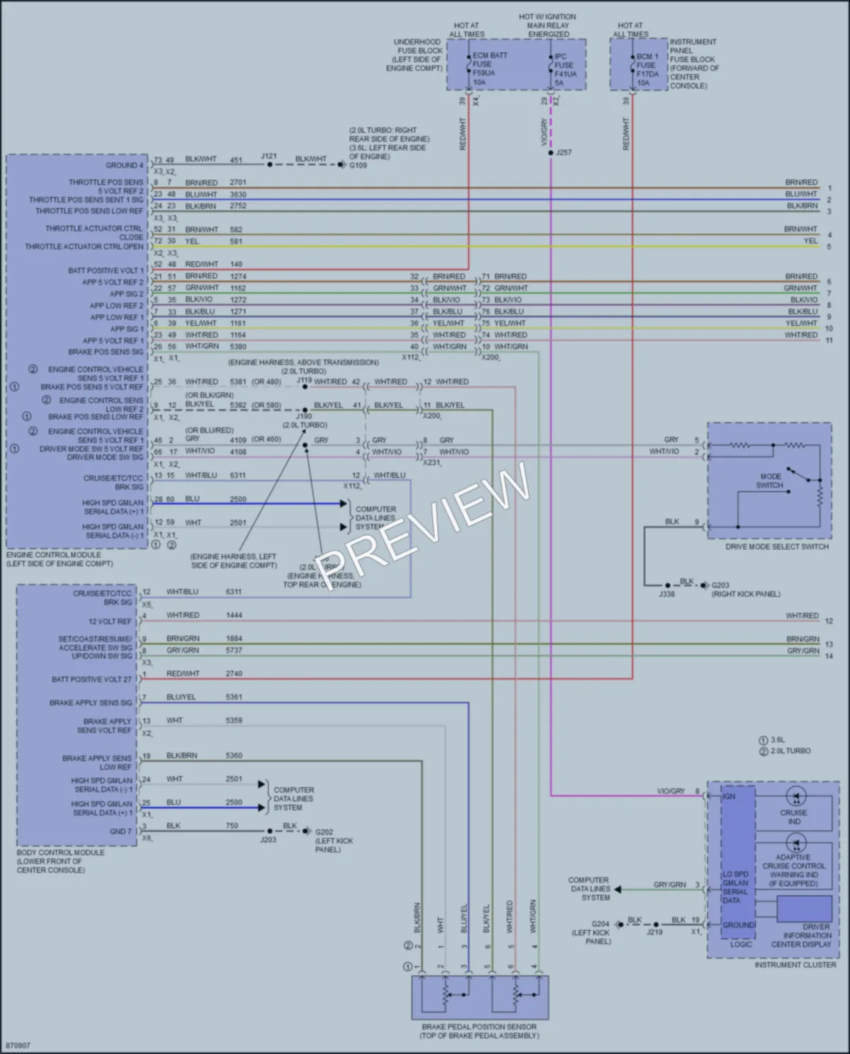 2024 Cadillac XT6 Cruise Control wiring diagram preview