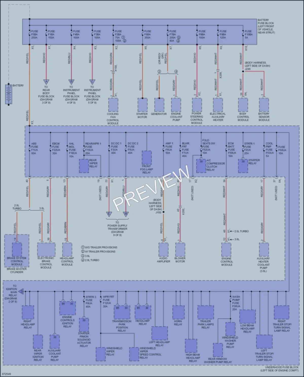 2024 Cadillac XT6 Power Distribution wiring diagram preview