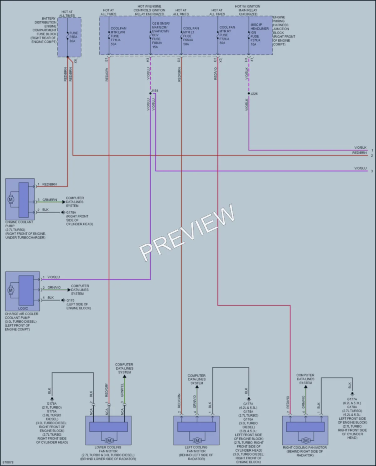 2024 Chevrolet 1500Silverado Cooling Fan Wiring Diagrams protected preview