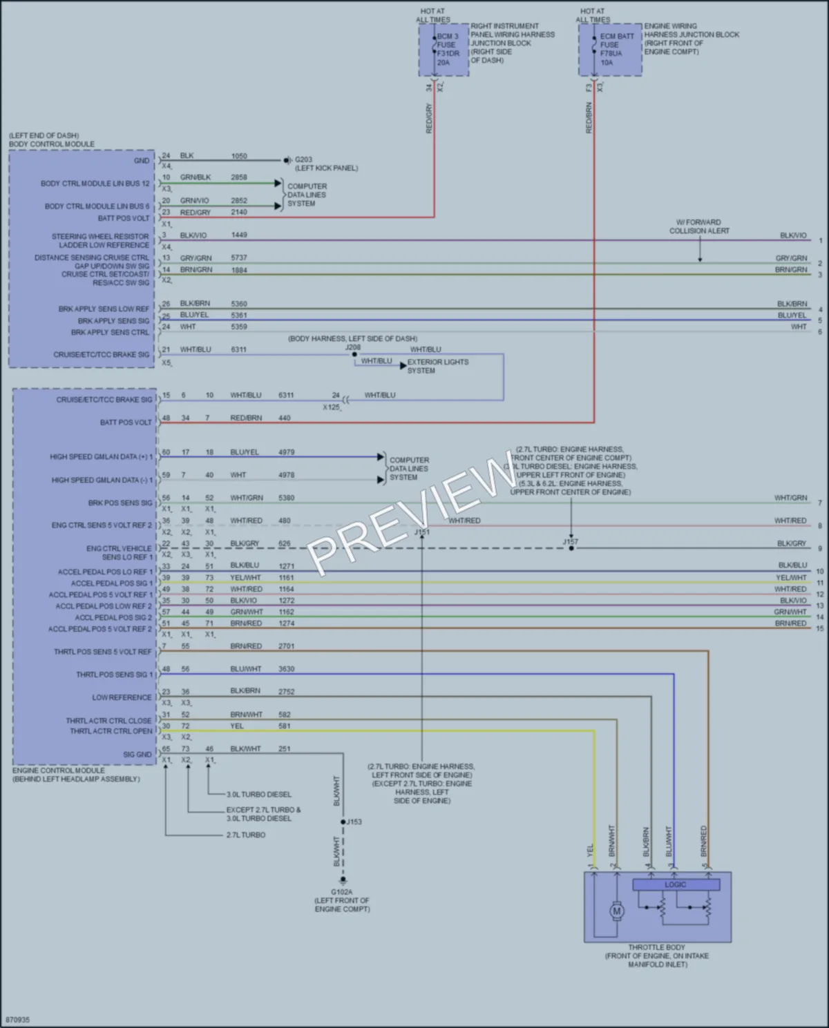 2024 Chevrolet 1500Silverado Cruise Control Wiring Diagrams protected preview