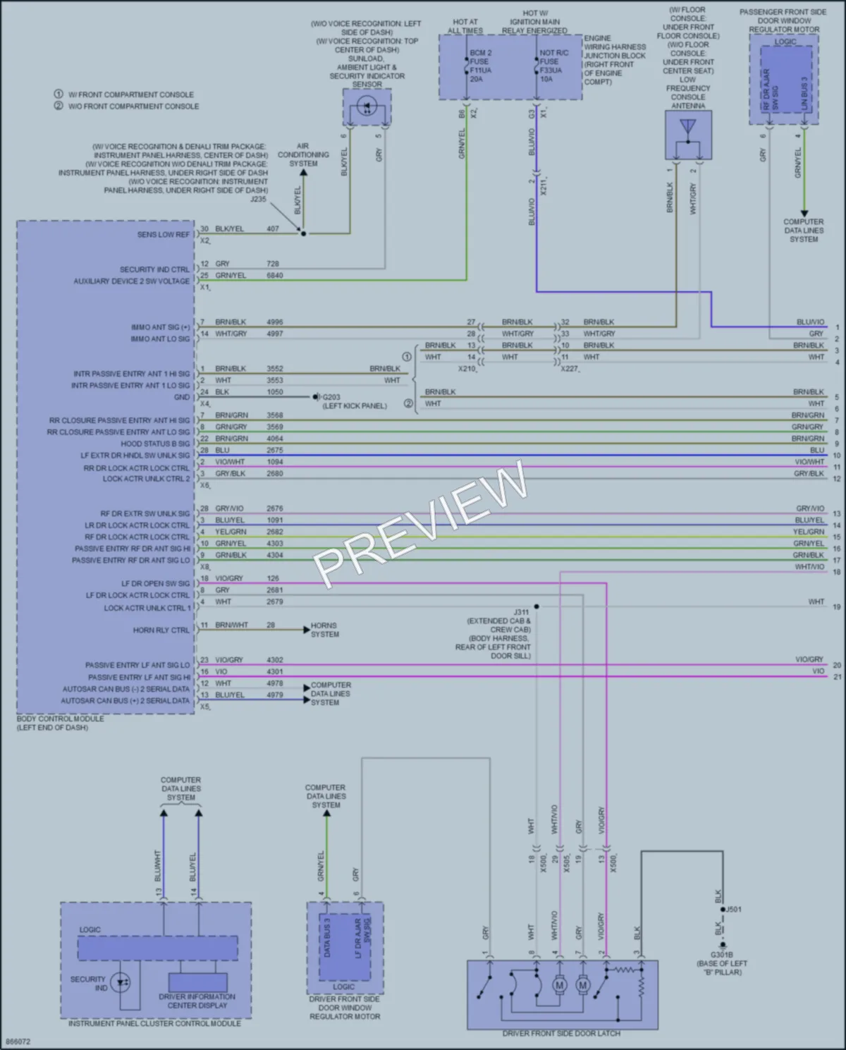 2024 Chevrolet 1500Silverado Power Door Locks wiring diagram preview