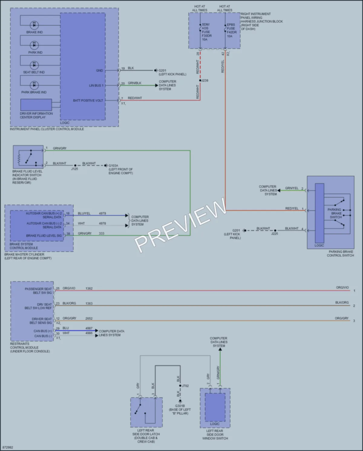 2024 Chevrolet 1500Silverado Warning Systems wiring diagram preview