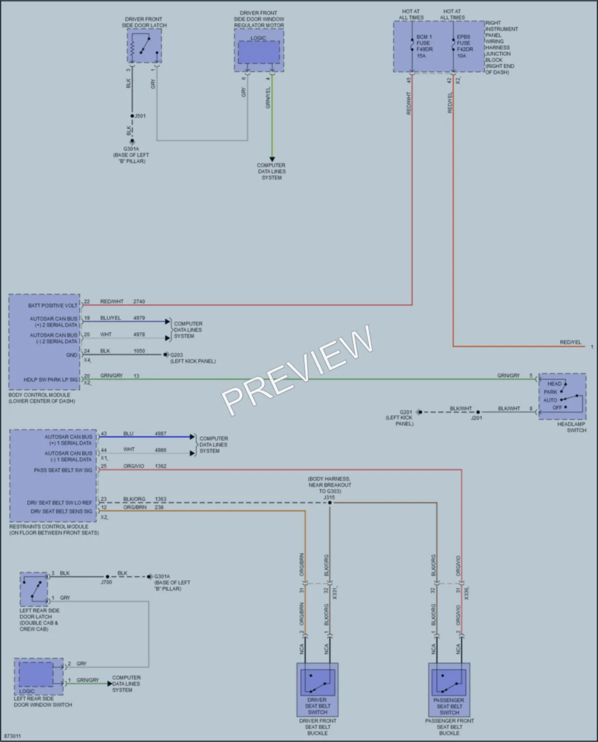 2024 Chevrolet 2500HDSilverado Warning Systems wiring diagram preview