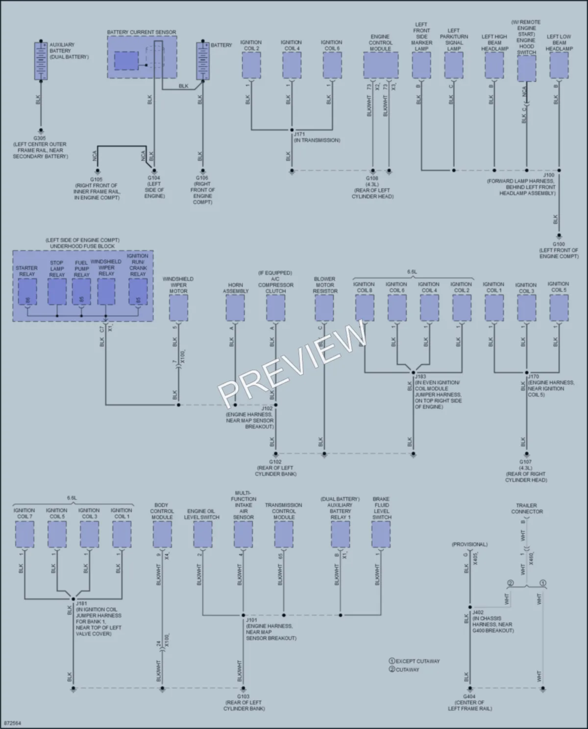 2024 Chevrolet 3500Express Ground Distribution wiring diagram preview