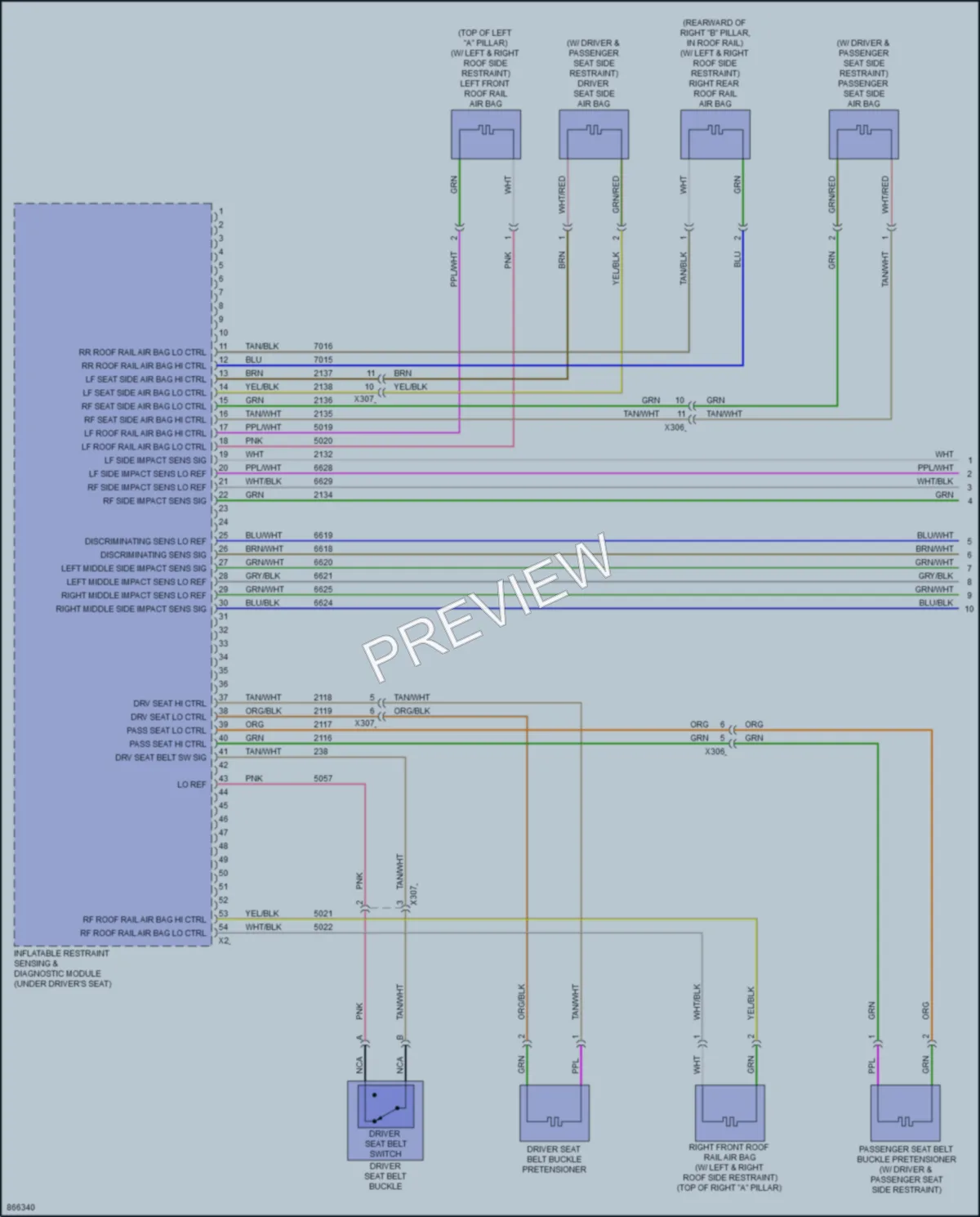 2024 Chevrolet 3500Express Supplemental Restraints wiring diagram preview