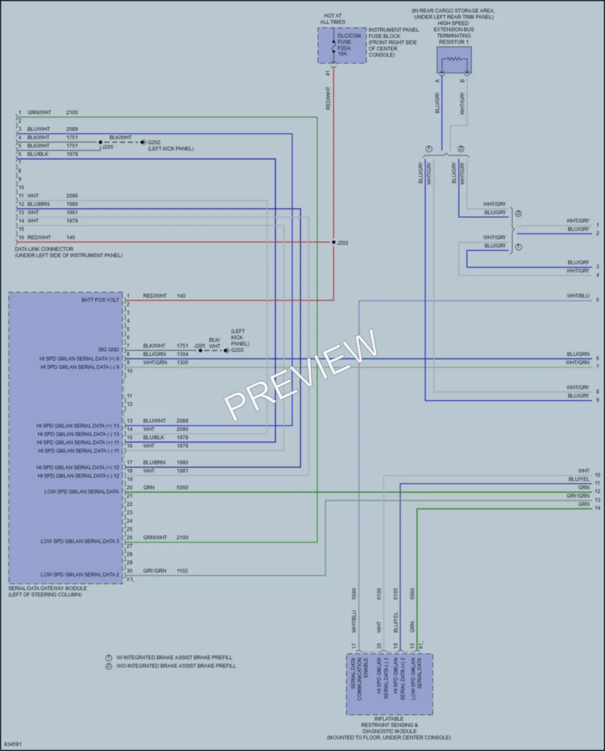 2024 Chevrolet Blazer Computer Data Lines wiring diagram preview