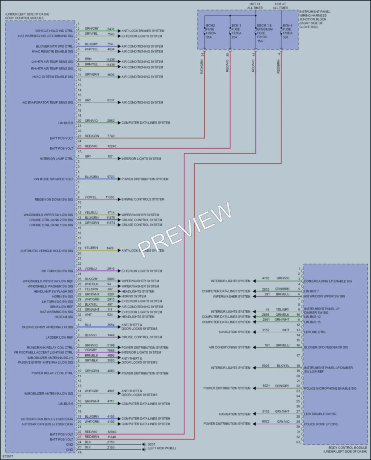 2024 Chevrolet BlazerEV Body Control Modules wiring diagram preview